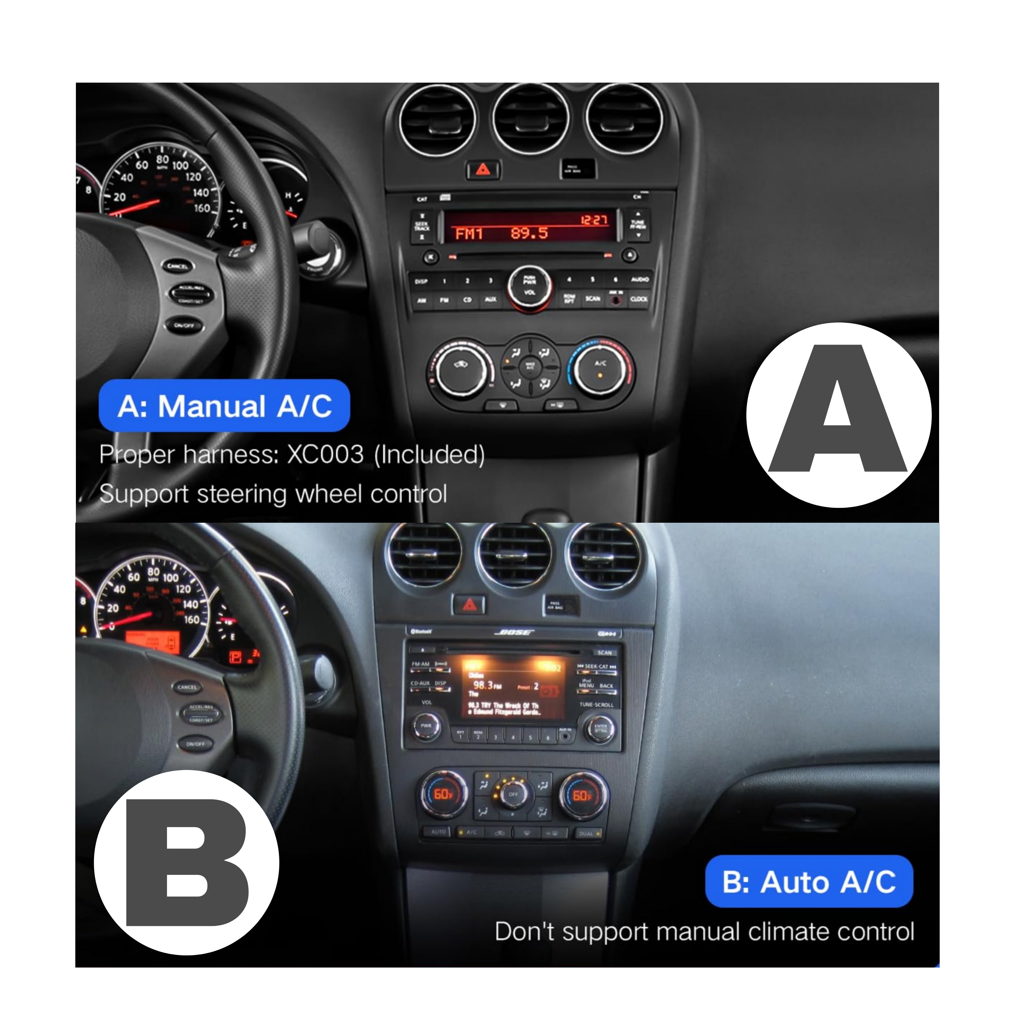 (PRENOTA) Autoradio per Nissan Altima 4 9" 2K (2006-2012) Android, Bluetooth, CarPlay, Android Auto, 12/256GB Ram