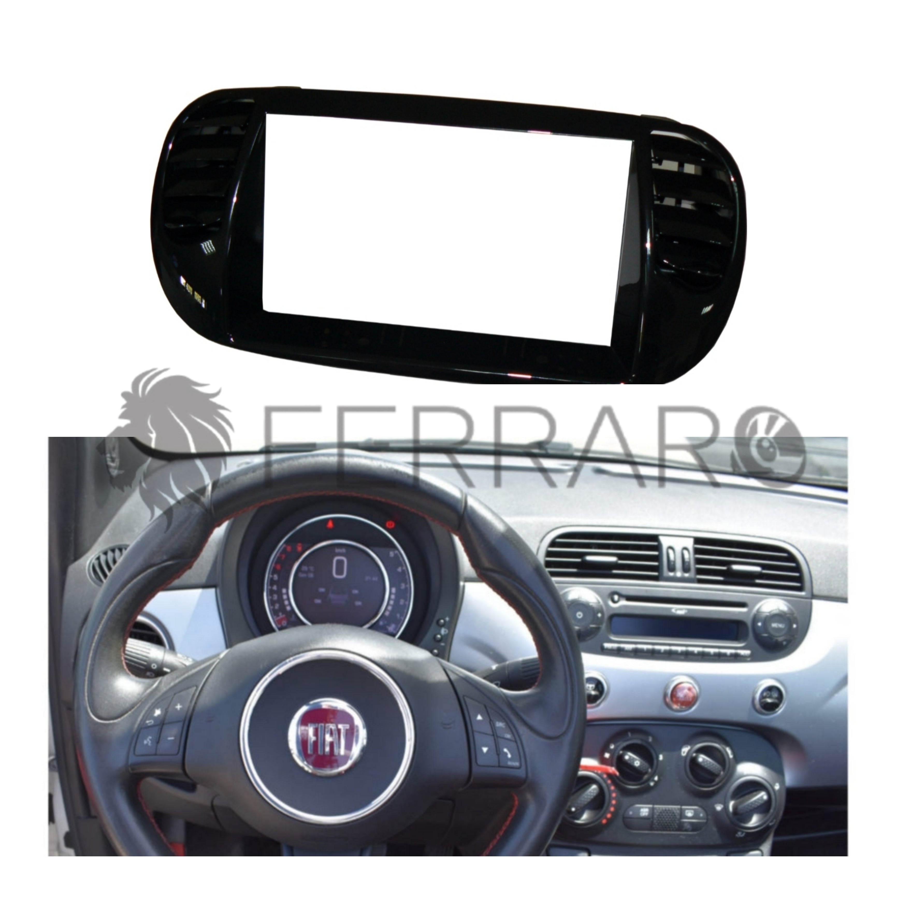 Mascherina 2DIN per Fiat 500s (2007-2015)