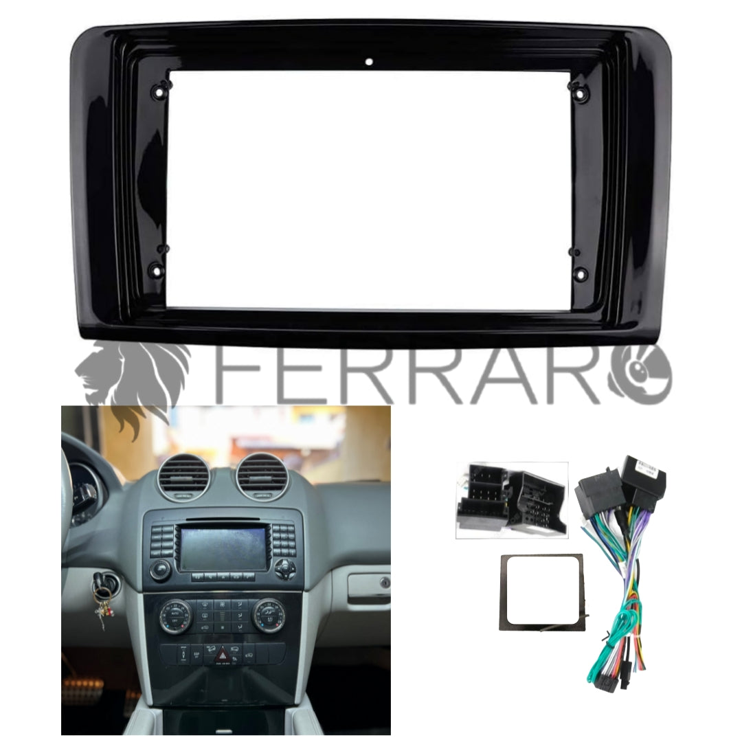 (PRENOTA) Kit Montaggio Autoradio 9"Pollici Mercedes Classe ML, GL X164 (2005-2012), Mascherina, Cablaggio per Autoradio Android
