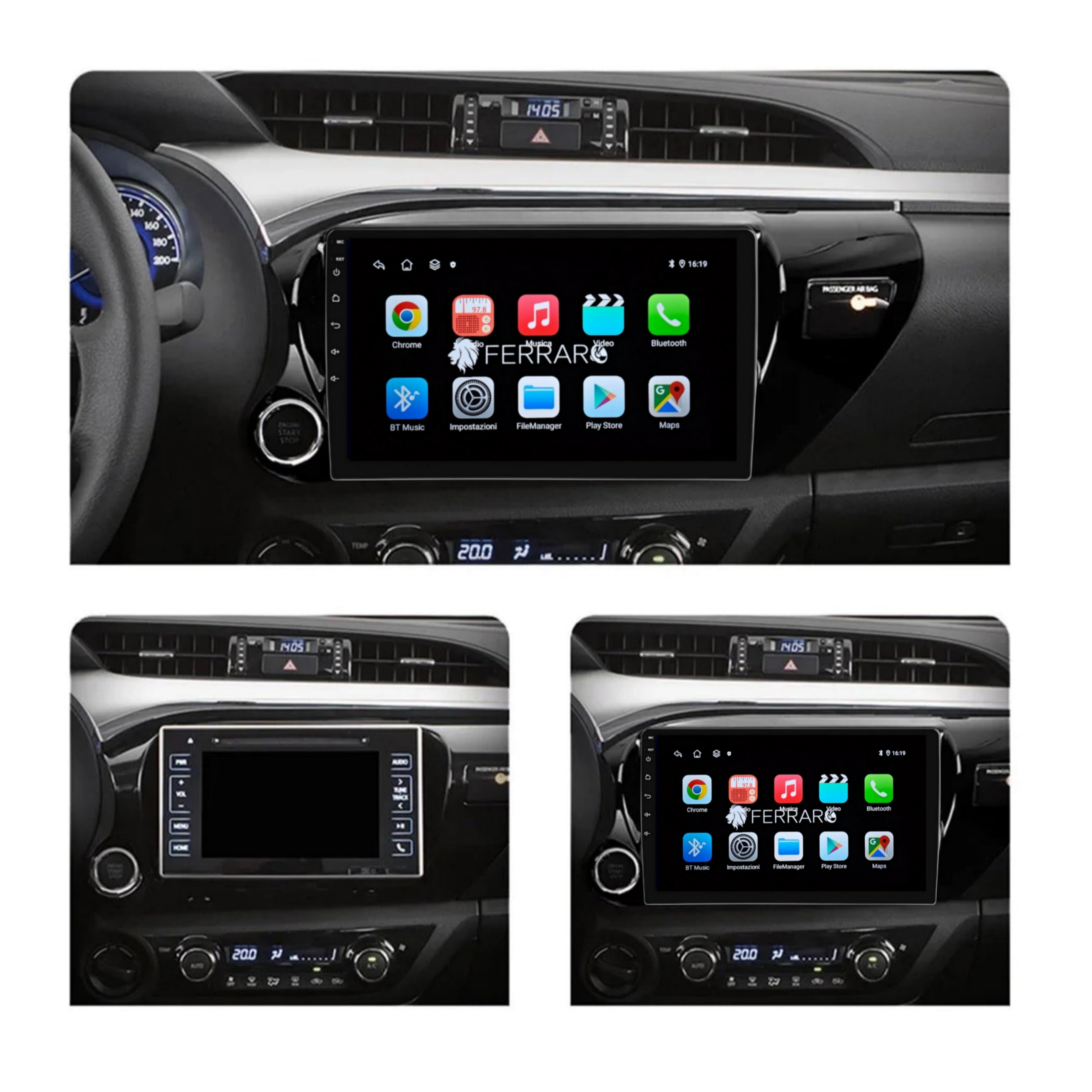 (PRENOTA) Autoradio per Toyota Hilux AN120 10.1" (2015-2024) Android, Bluetooth, CarPlay, Android Auto 2GB/4GB/8GB Ram