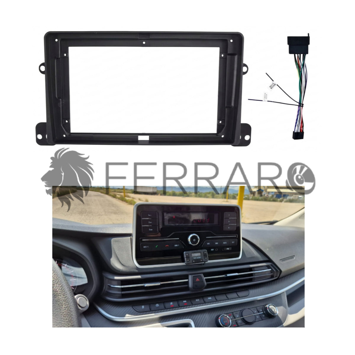 Kit Montaggio Autoradio 9"Pollici per Maxus Deliver 9, Mascherina, Cablaggio Autoradio Android
