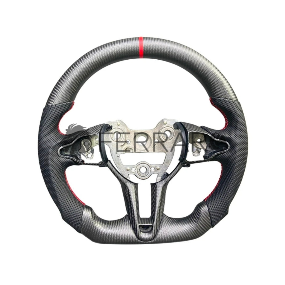 (PRENOTA) Volante Sportivo per Hyundai i30N Elantra (2010-2017), Carbonio, Customizzato in Pelle