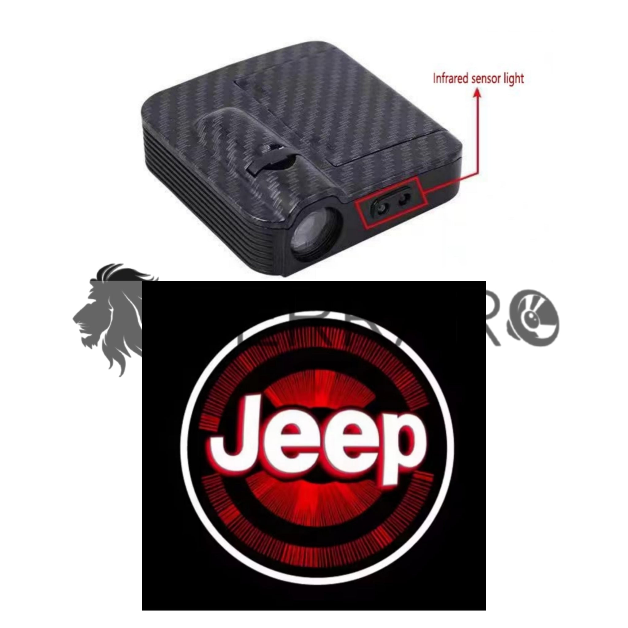 Luce Cortesia Jeep | Universale | Adesivo | Batteria (NO INCL.)