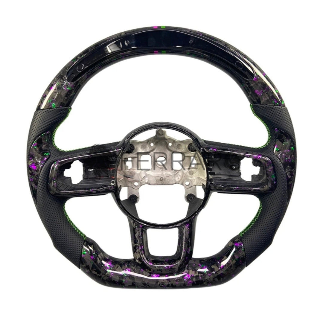 (PRENOTA) Volante Sportivo per Jeep Wrangler JL, JT, Carbonio, Customizzato in Pelle