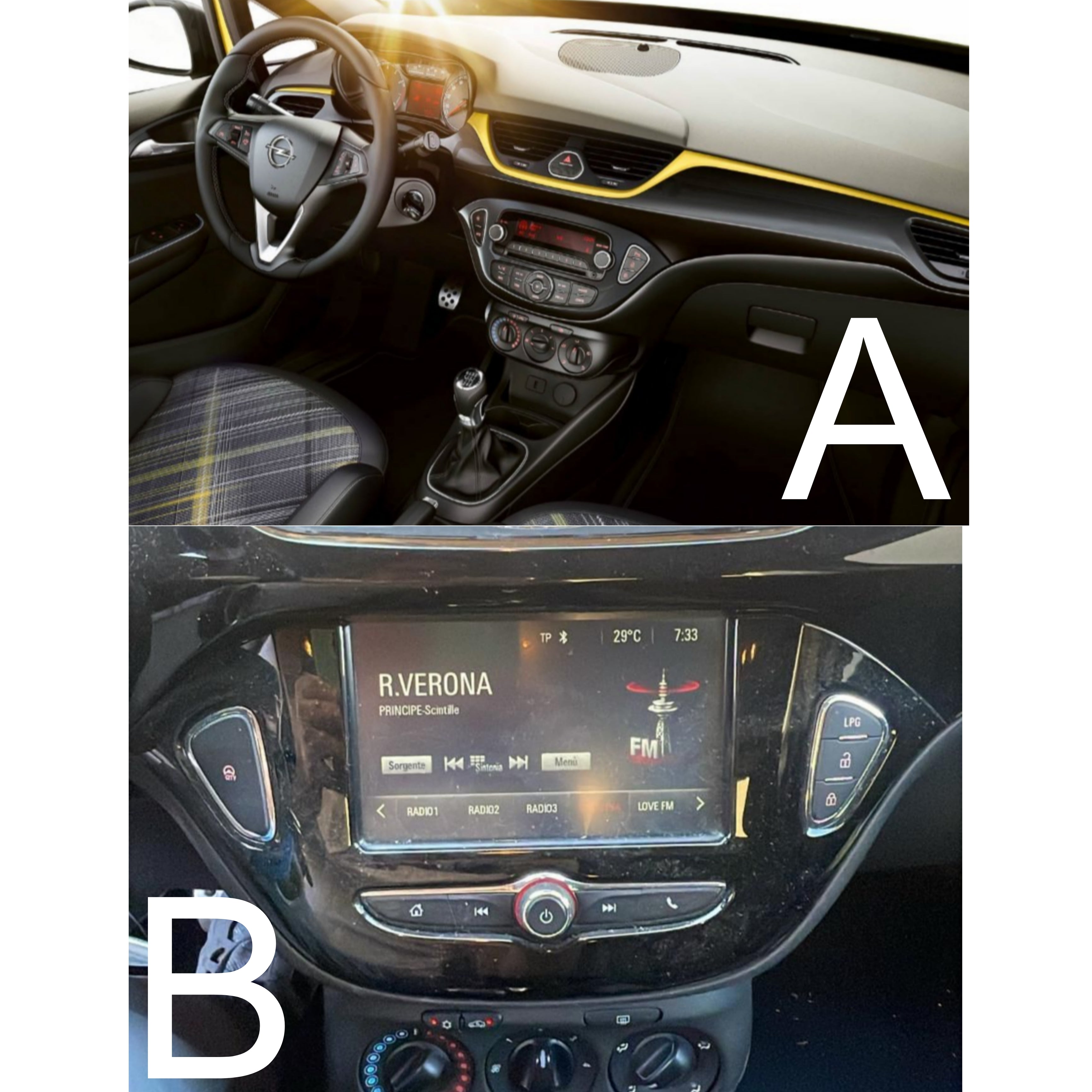 Autoradio per Opel Adam, Corsa E 9" 2K (Dal 2012+) Android, Bluetooth, CarPlay, Android Auto, 12/256GB RAM