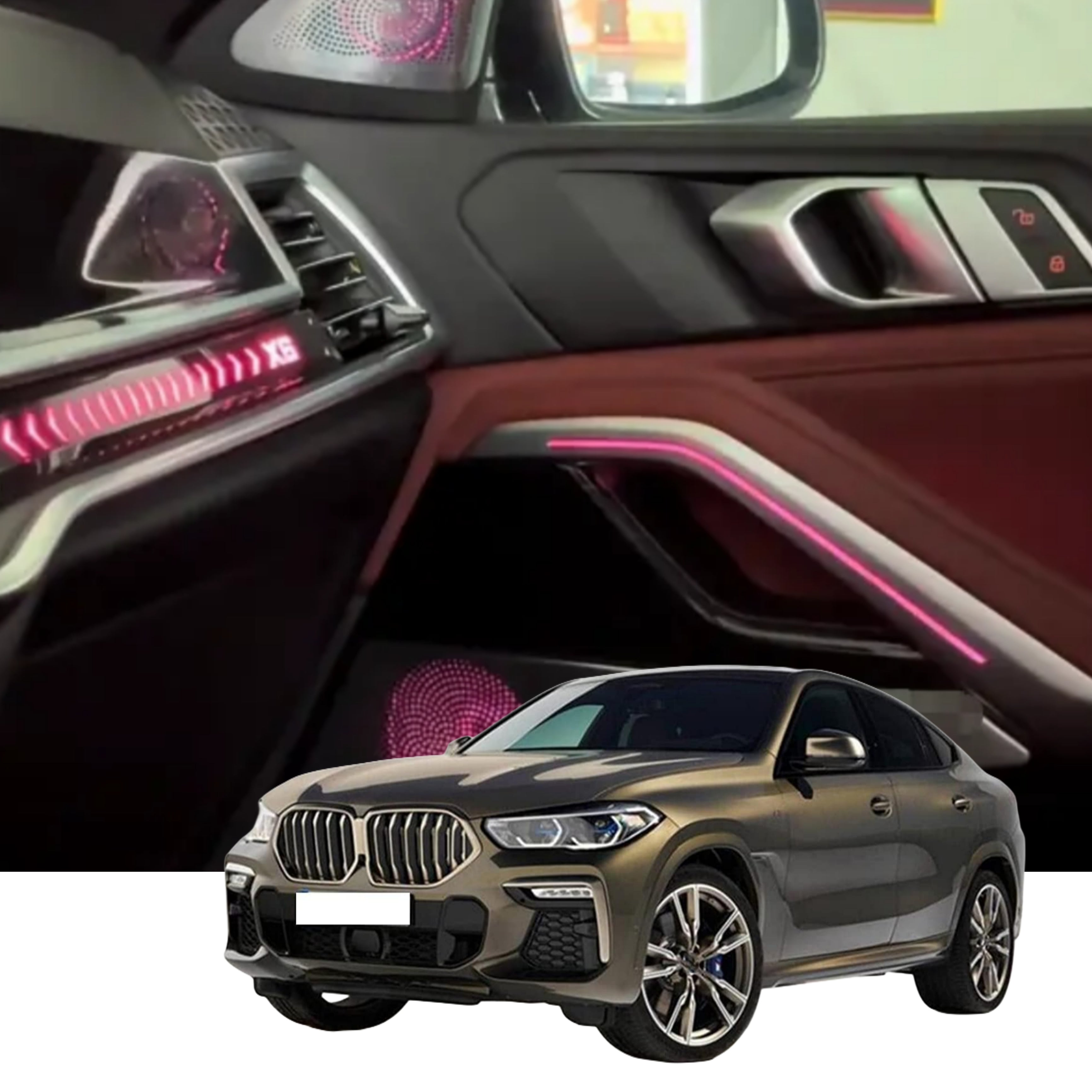 (PRENOTA) Ambient Light per BMW X6 G06, 256 Colori, APP