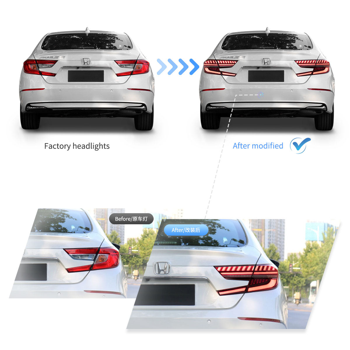 (PRENOTA) Fanali Posteriore Completo per Honda Accord X (2017-2022) a LED