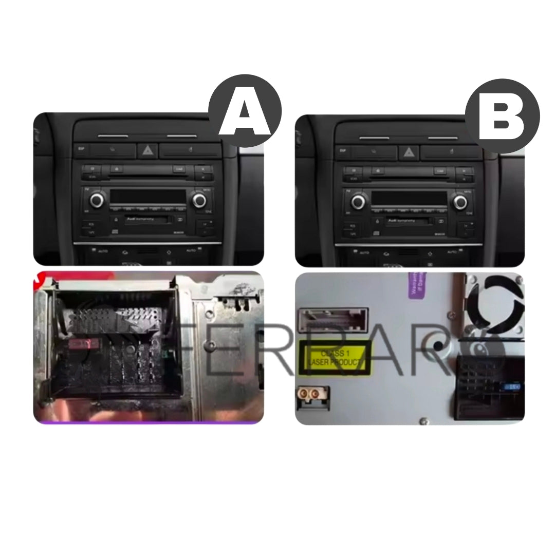 Kit Montaggio Autoradio 9"Pollici Audi A4 B6 9" (2000-2009), Mascherina, Cablaggio per Autoradio Android