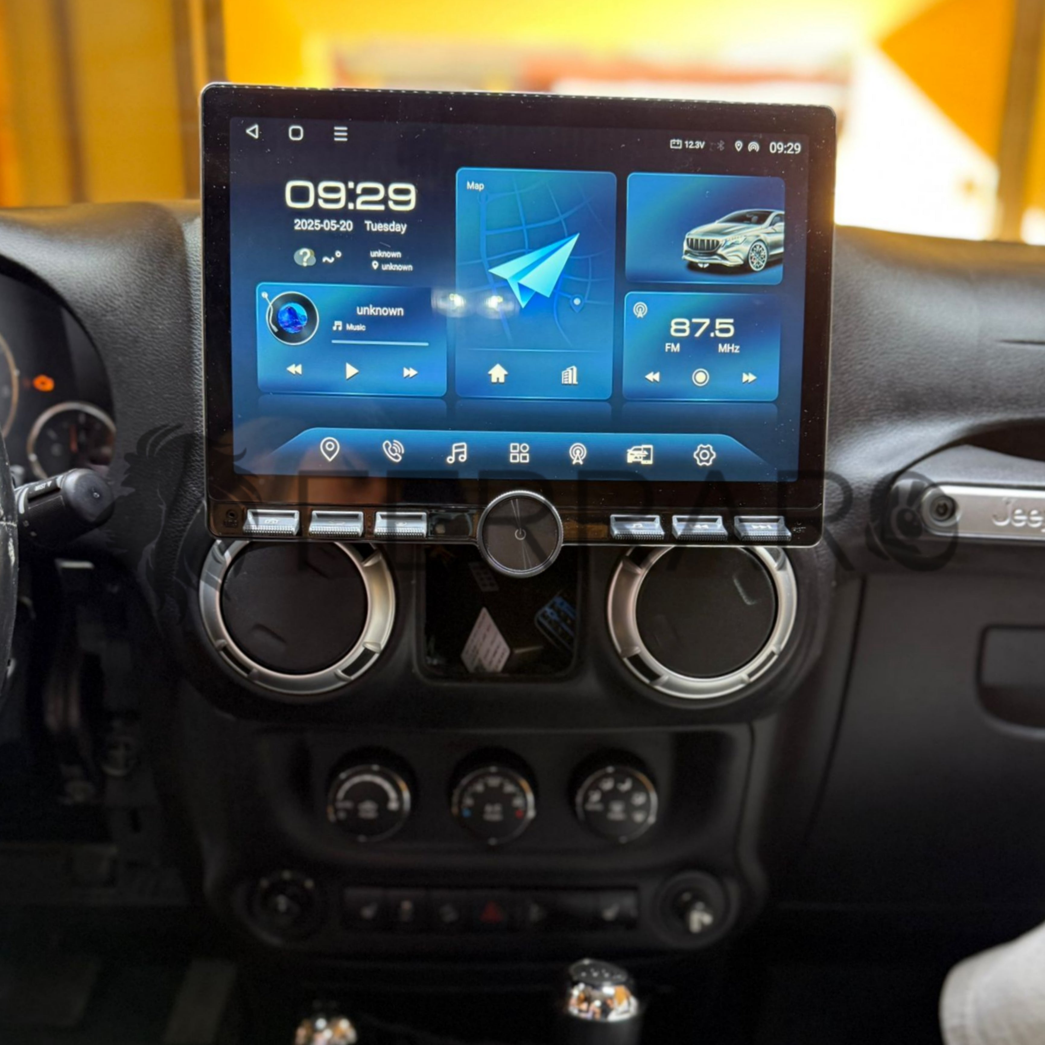(PRENOTA) Autoradio per Jeep Wrangler 3 JK 11.8" 2K | 2010-2018 | Android | Bluetooth | CarPlay | Android Auto | 4/64GB Ram