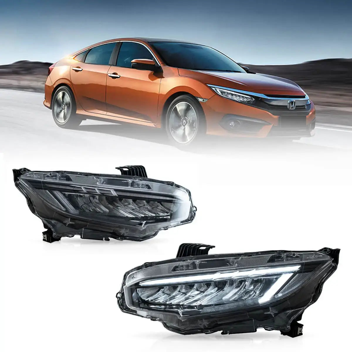 (PRENOTA) Fanali Anteriore Completo per Honda Civic 10ª (2016-2021) a LED