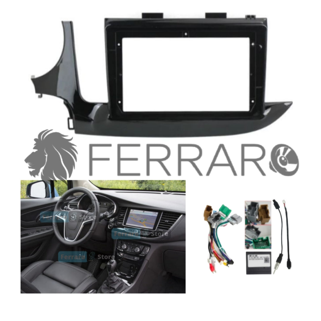 Kit Montaggio Autoradio 9"Pollici per Opel Mokka (2016-2020), Mascherina, Cablaggio Autoradio Android