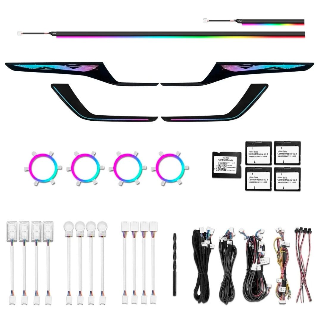 (PRENOTA) Ambient Light per Ford Focus (2018-2022), 256 Colori RGB, APP