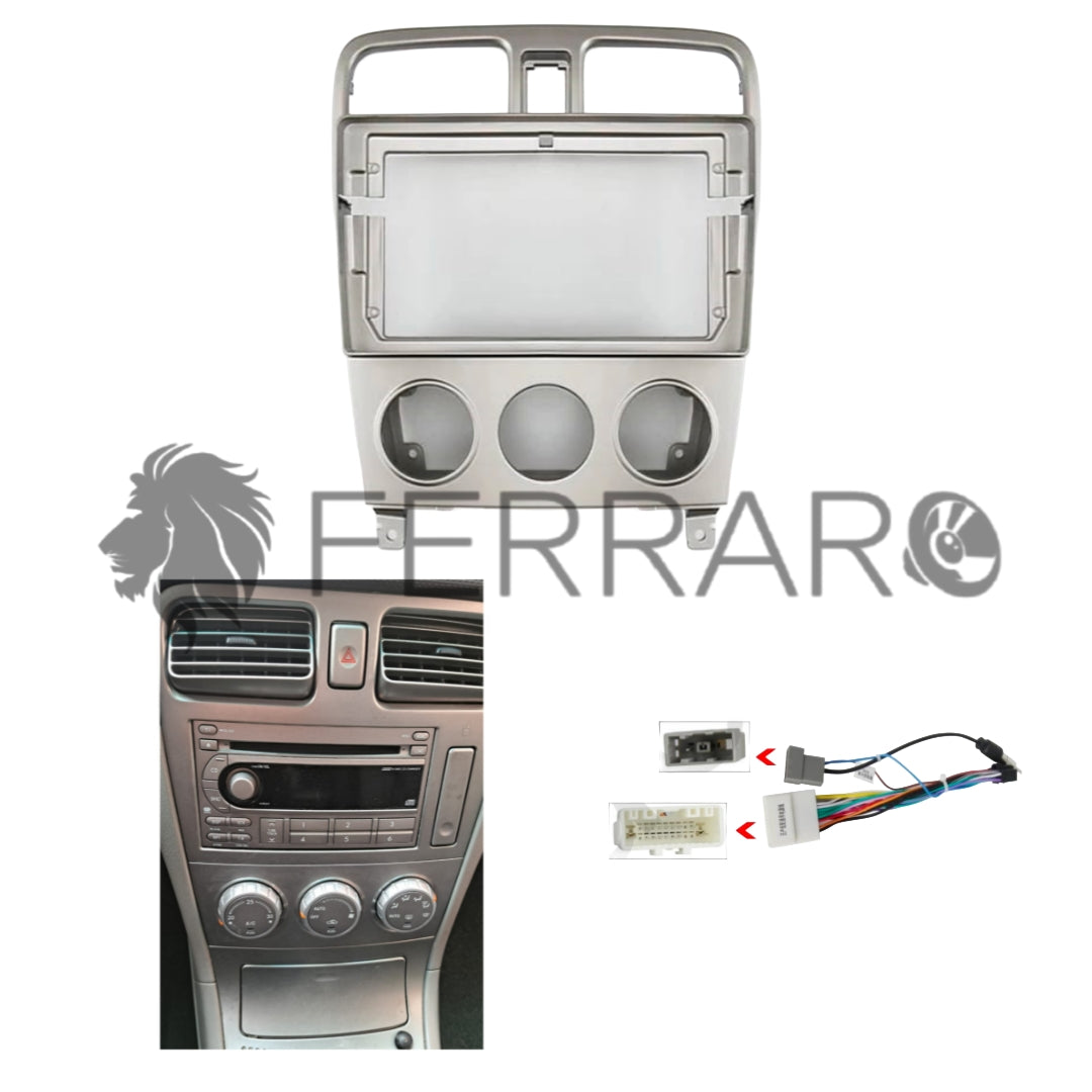 (PRENOTA) Kit Montaggio Autoradio 9"Pollici Subaru Forester SG (2002-2008), Mascherina, Cablaggio per Autoradio Android