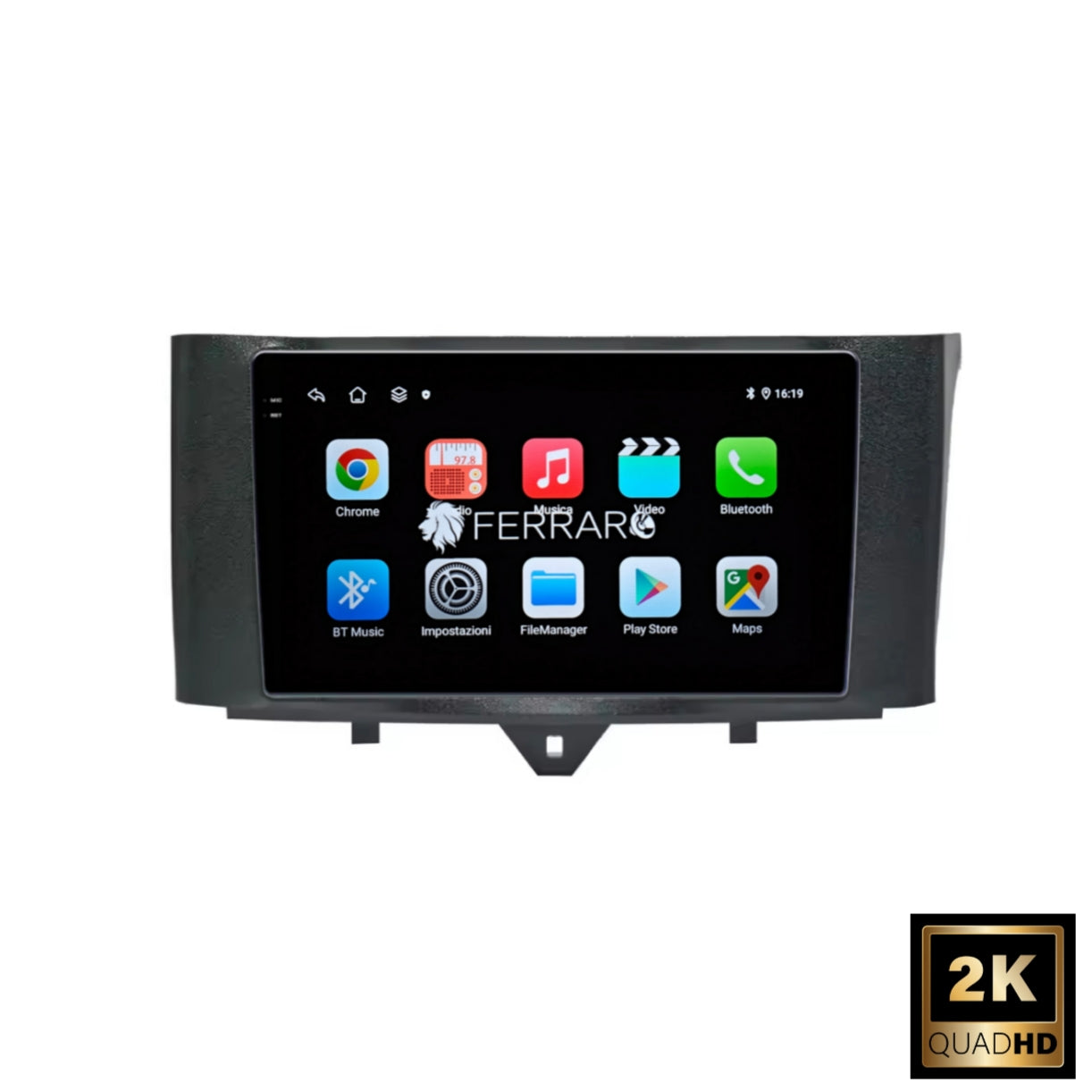 Autoradio per Smart 451 9" 2K (2002-2015) Android, Bluetooth, CarPlay, Android Auto, 12/256GB Ram