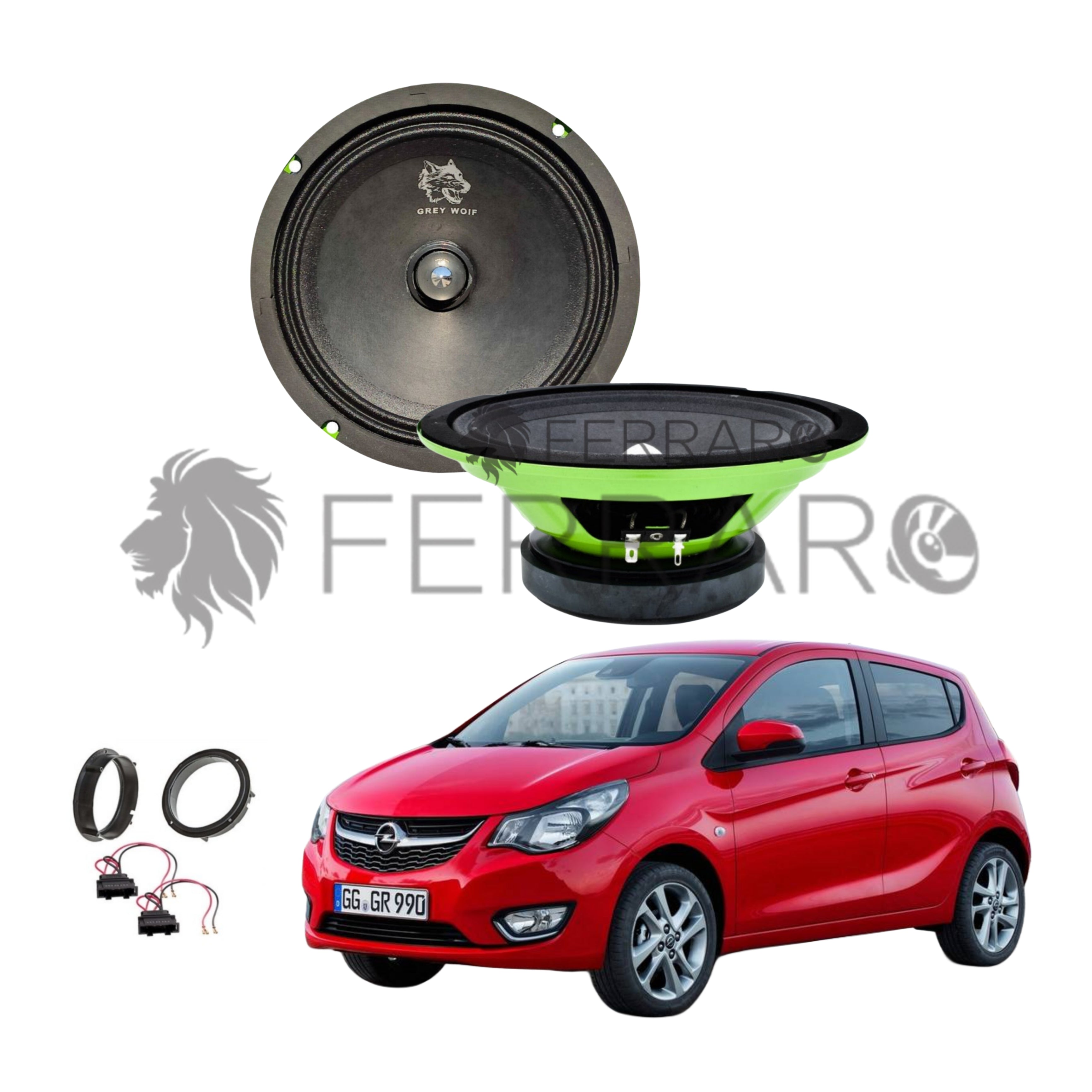 FerraroStore Kit 2 Altoparlanti, PV165.3, Ant o Post, Opel Karl