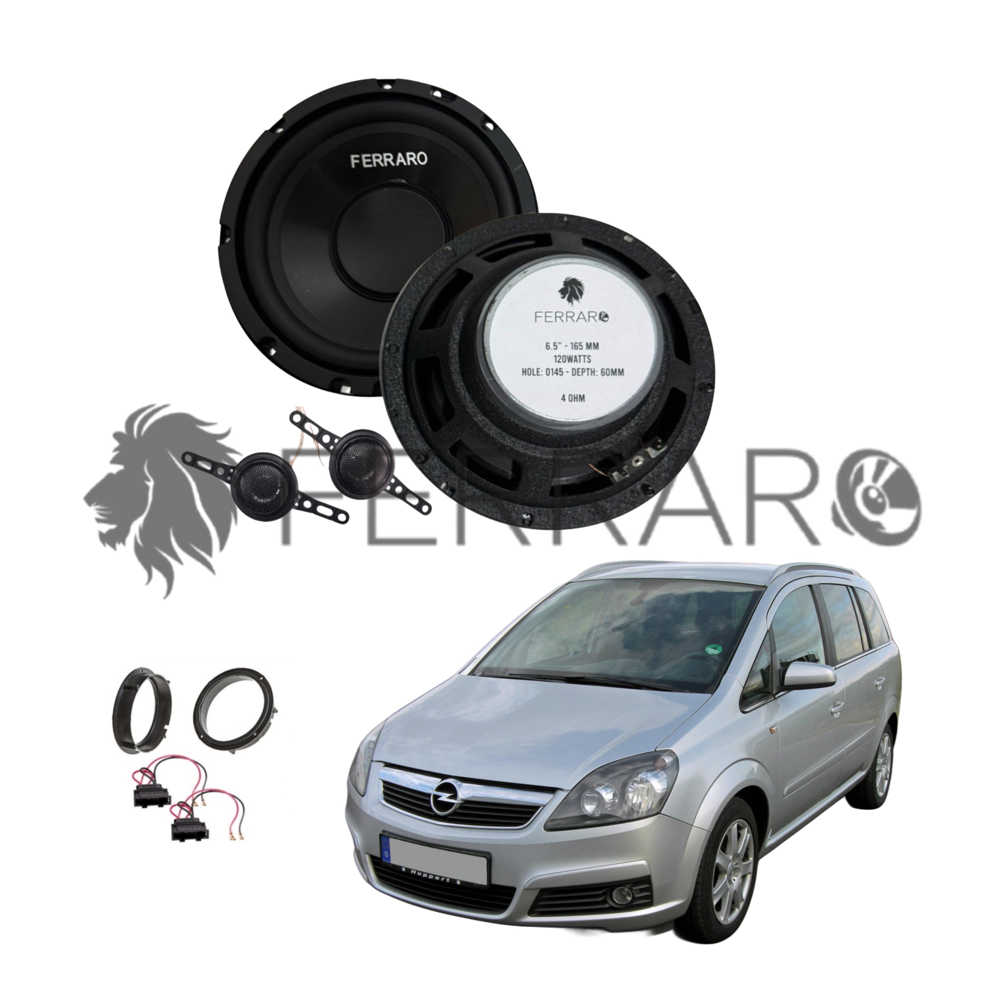 FerraroStore Kit 2 Altoparlanti, ASK-165.2, Anteriore, Opel Zafira B (2005-2014)