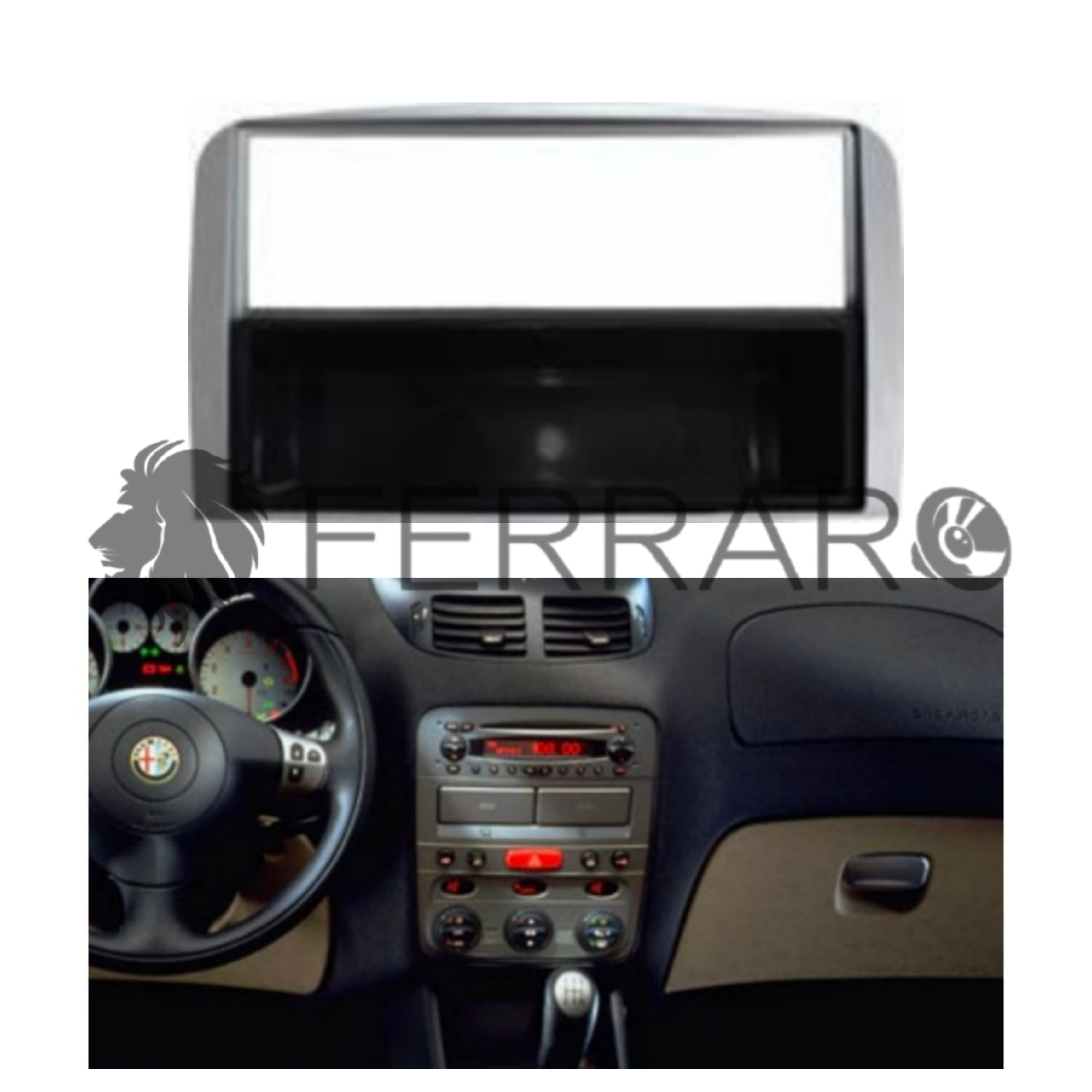 Mascherina 1DIN con Cassetto, AlfaRomeo GT, AlfaRomeo 147 (2008-2013)