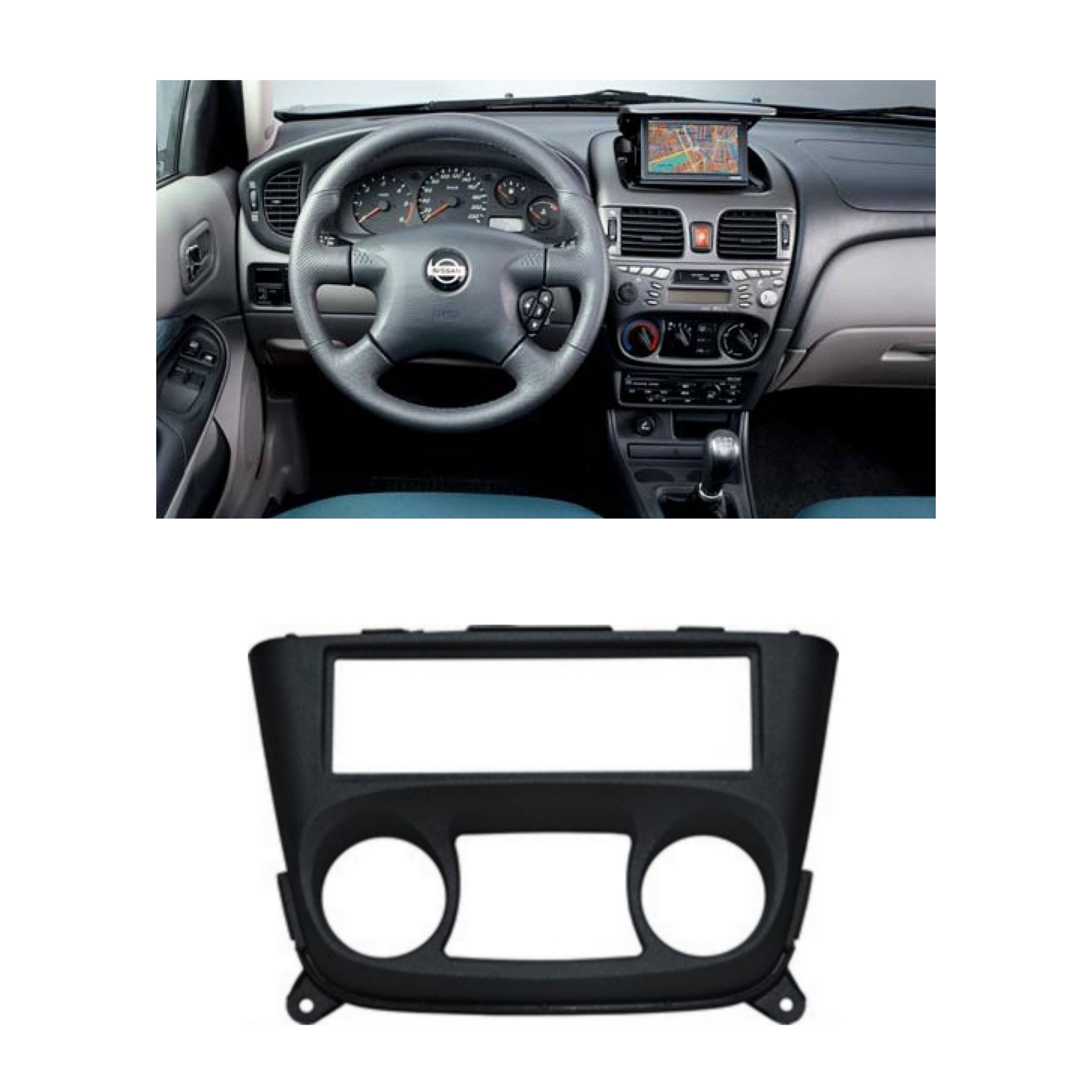 Mascherina Autoradio, 1DIN, Nissan Almera (2000-2006)