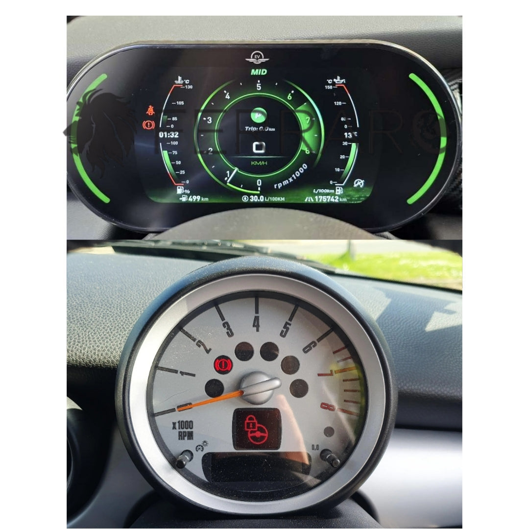 (PRENOTA) Virtual Cockpit 5" per BMW Mini R56, R60 (2007-2017), HD Ultra, CarPlay e Android Auto