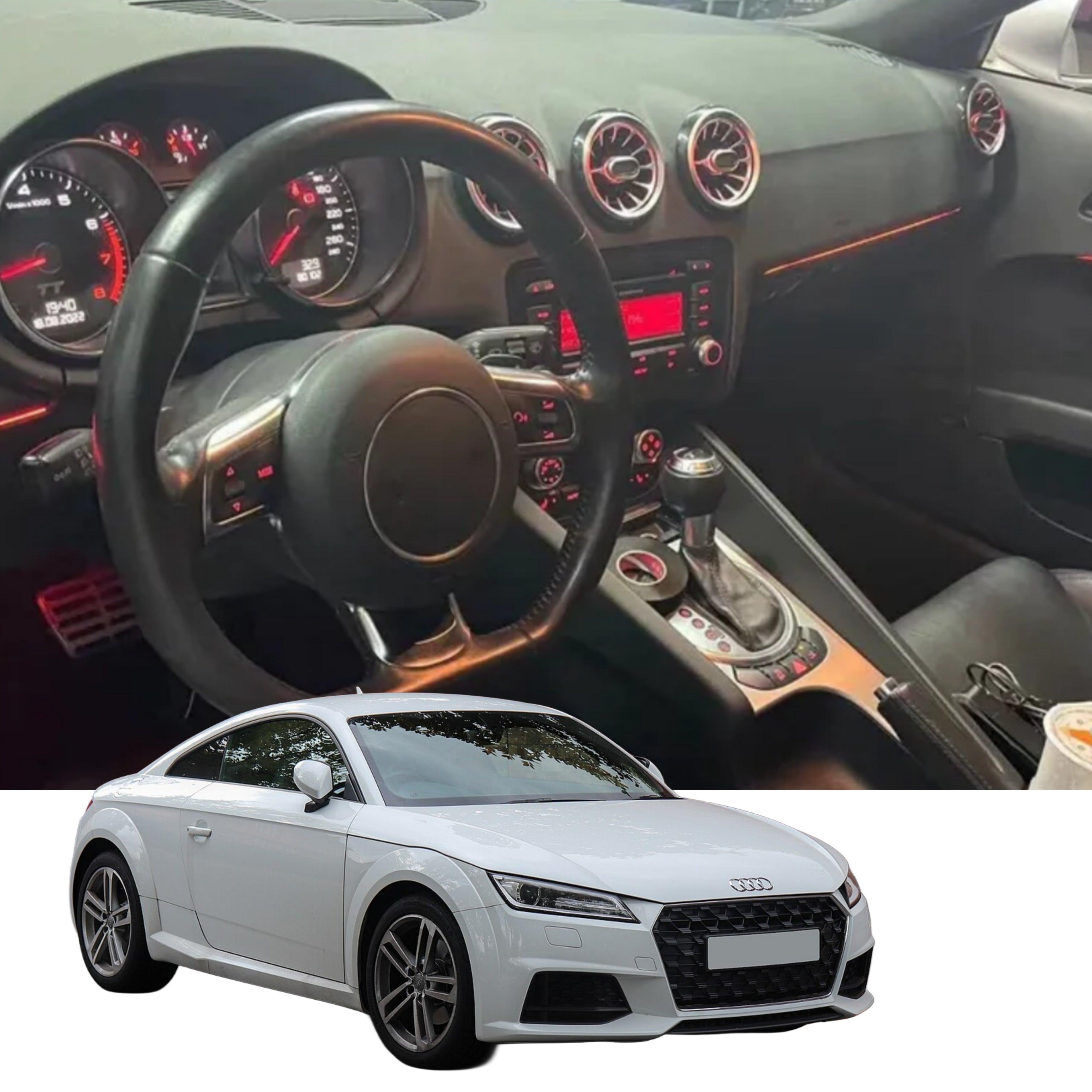 (PRENOTA) Ambient Light per Audi TT (2000-2024), 256 Colori, APP