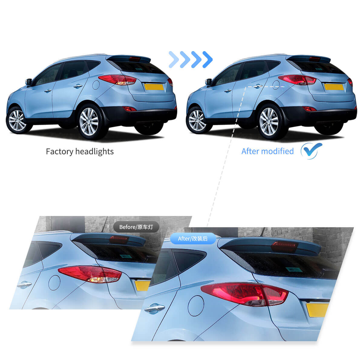 (PRENOTA) Fanali Posteriore Completo per Hyundai IX35 (2009-2015) a LED