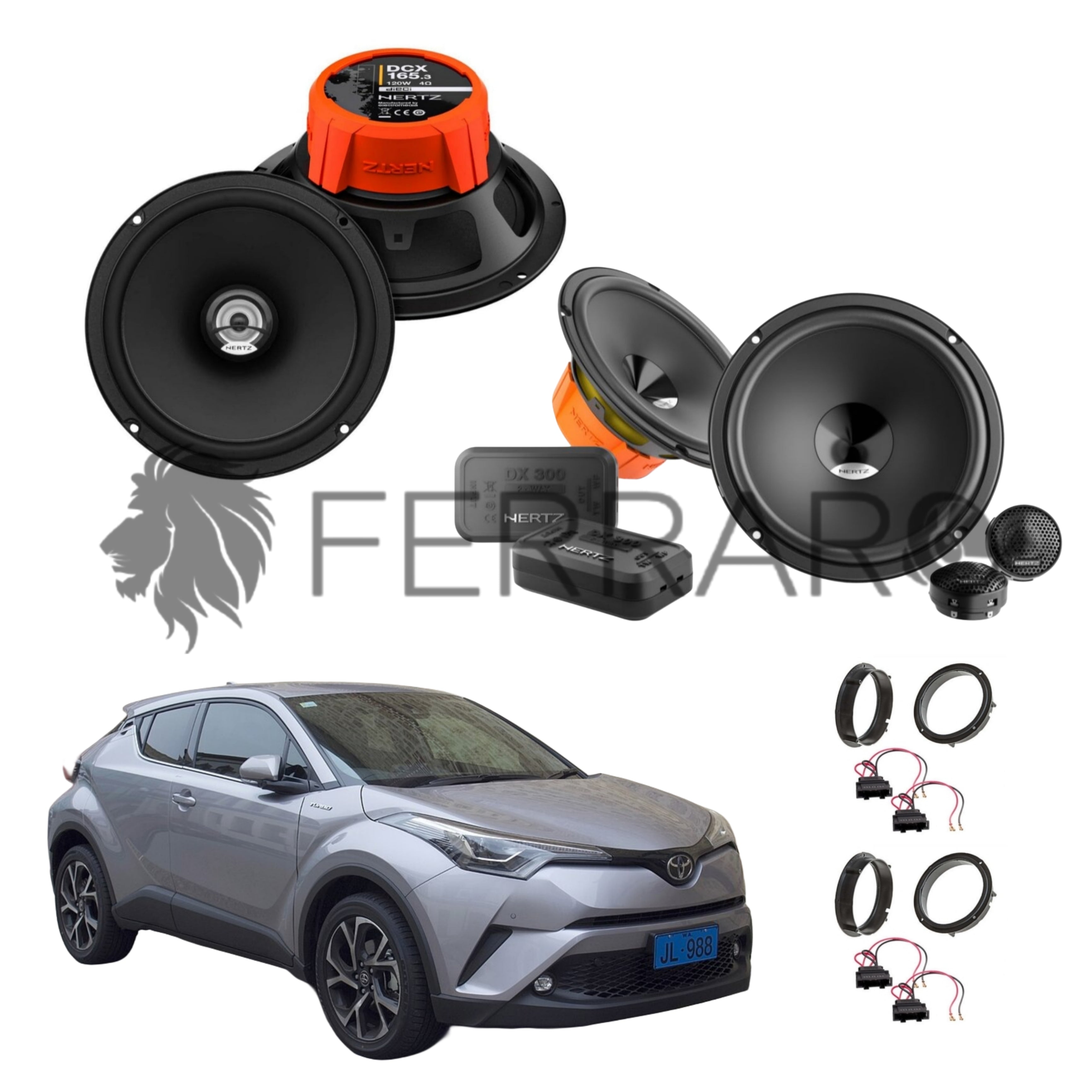 Hertz Kit 6 Casse | DSK 165.3 | DCX 165.3 | Ant/Post | Toyota C-HR (Dal 2016>)