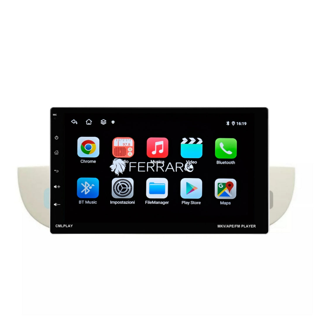 Autoradio per Fiat 500s 1Din 9" | 2007-2014 | Android | Bluetooth | Estraibile | CarPlay | Android Auto | 2/4GB Ram