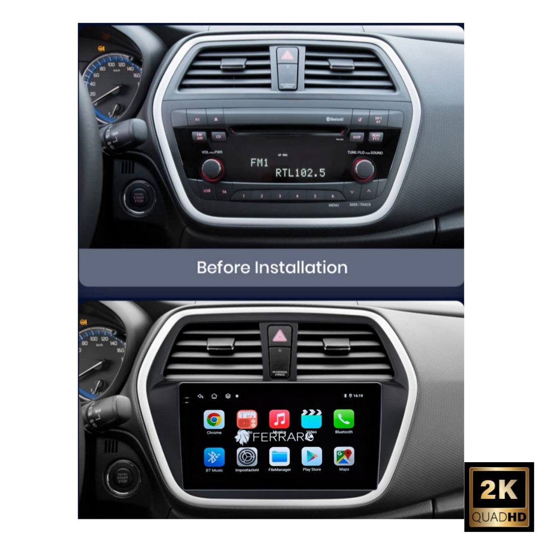Autoradio per Suzuki SX4 S-Croos 9" 2K (2013-2016) Android, Bluetooth, CarPlay, Android Auto, 12/256GB Ram
