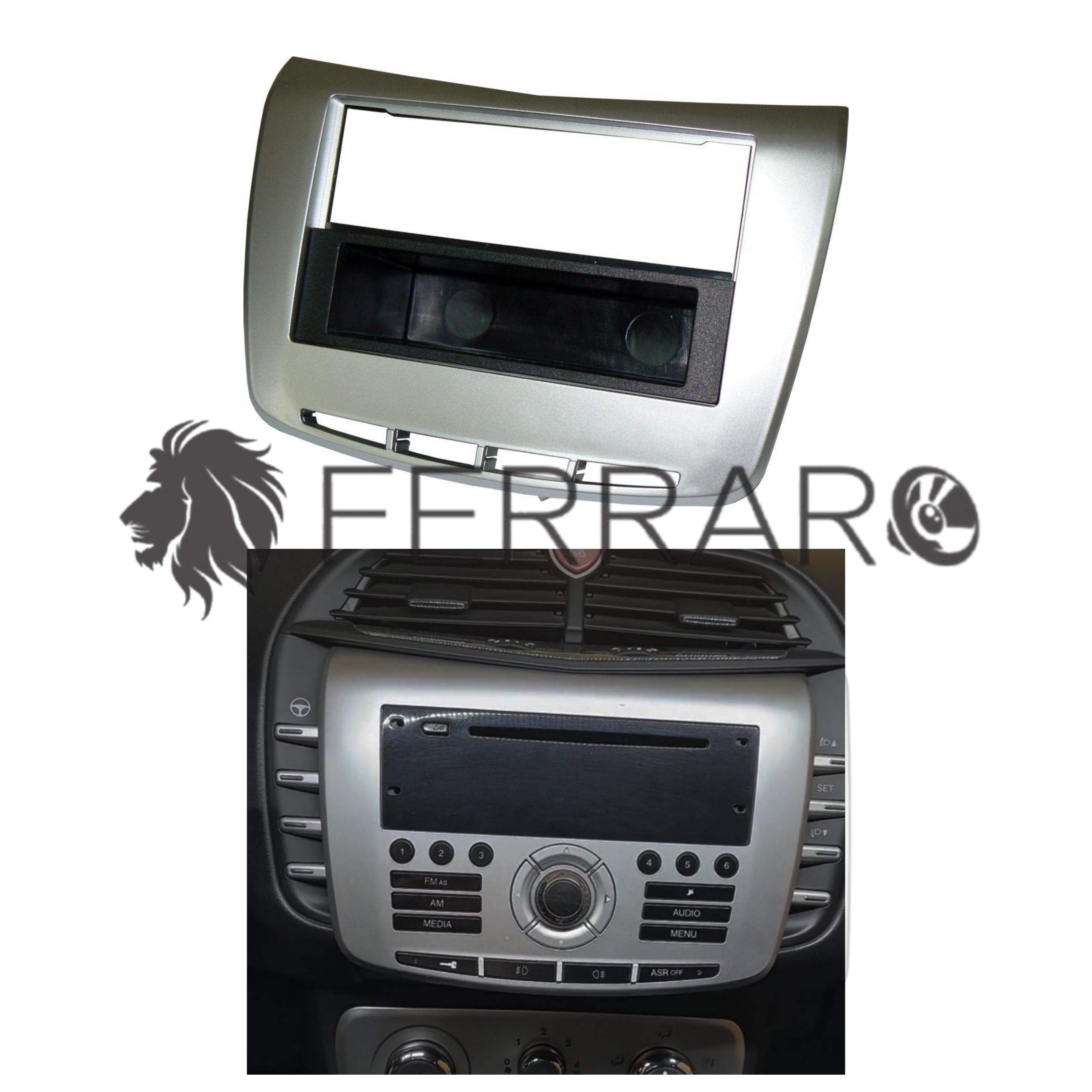 Mascherina 1DIN con Cassetto per Lancia Delta (2008-2014)