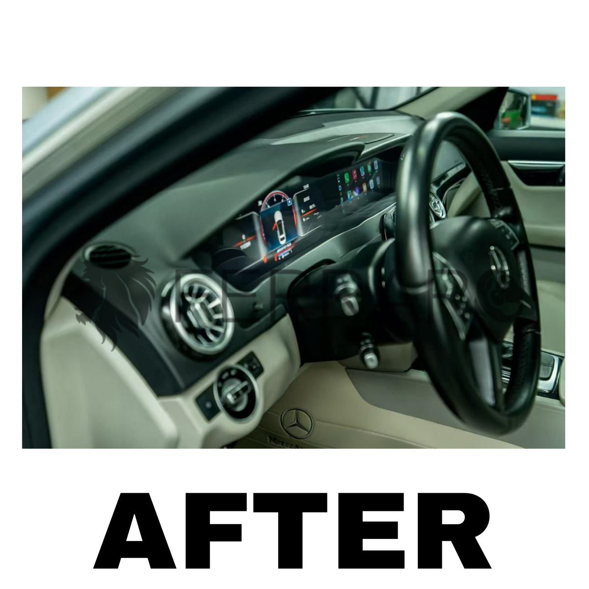 (PRENOTA) Autoradio e Virtual Cockpit per Mercedea Classe C W204 (2011-2014) 23.5" Android, Bluetooth, CarPlay, Android Auto, 8/128GB Ram