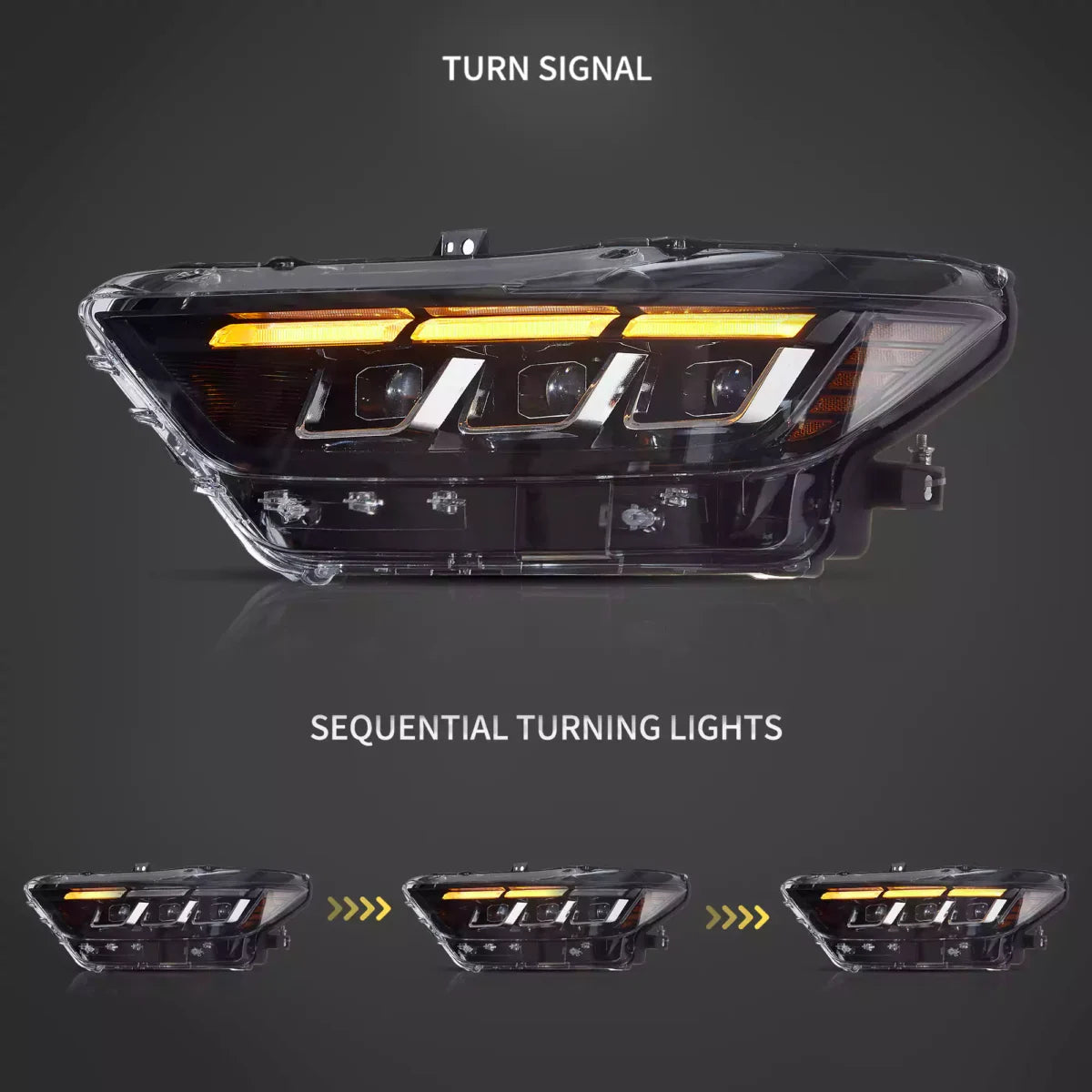 (PRENOTA) Fanali Anteriore Completo per Ford Mustang Eco Boost, GT, GT350, GT500 (2015-2017) a LED