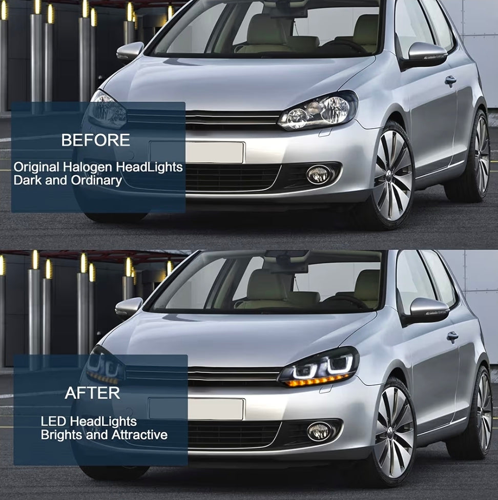 (PRENOTA) Fanali Anteriore Completo per Volkswagen Golf VI, MK6 (2008-2012) a LED