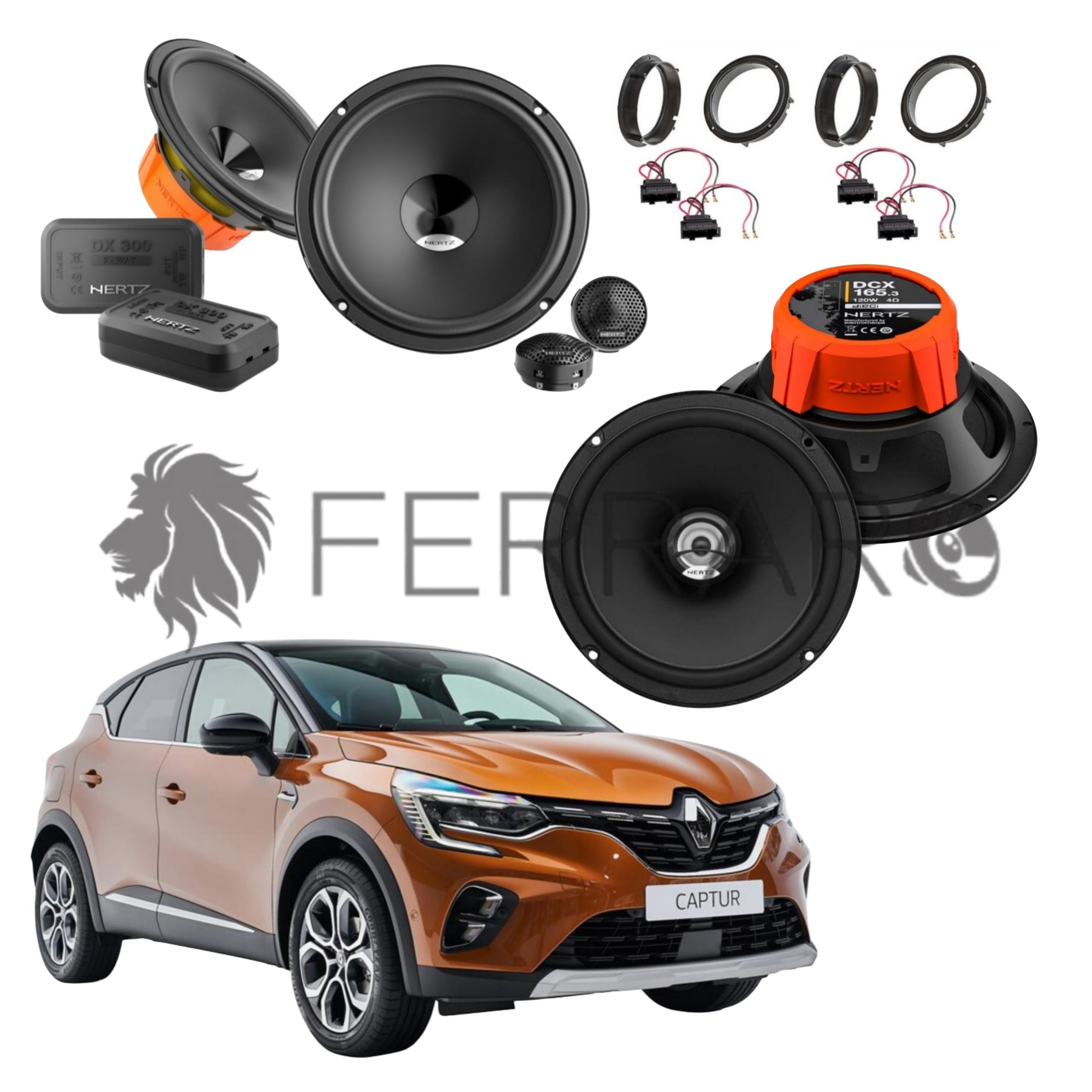 Hertz Kit 6 Casse | DSK 165.3 | DCX 165.3 | Ant/Post | Renault Captur II Serie (Dal 2020>)