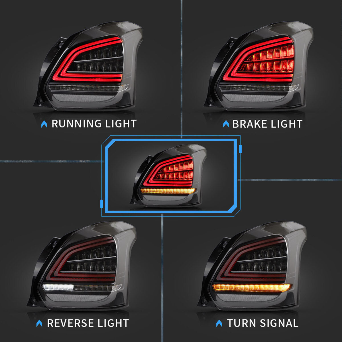 (PRENOTA) Fanali Posteriore Completo per Suzuki Swift (2017-2022) a LED