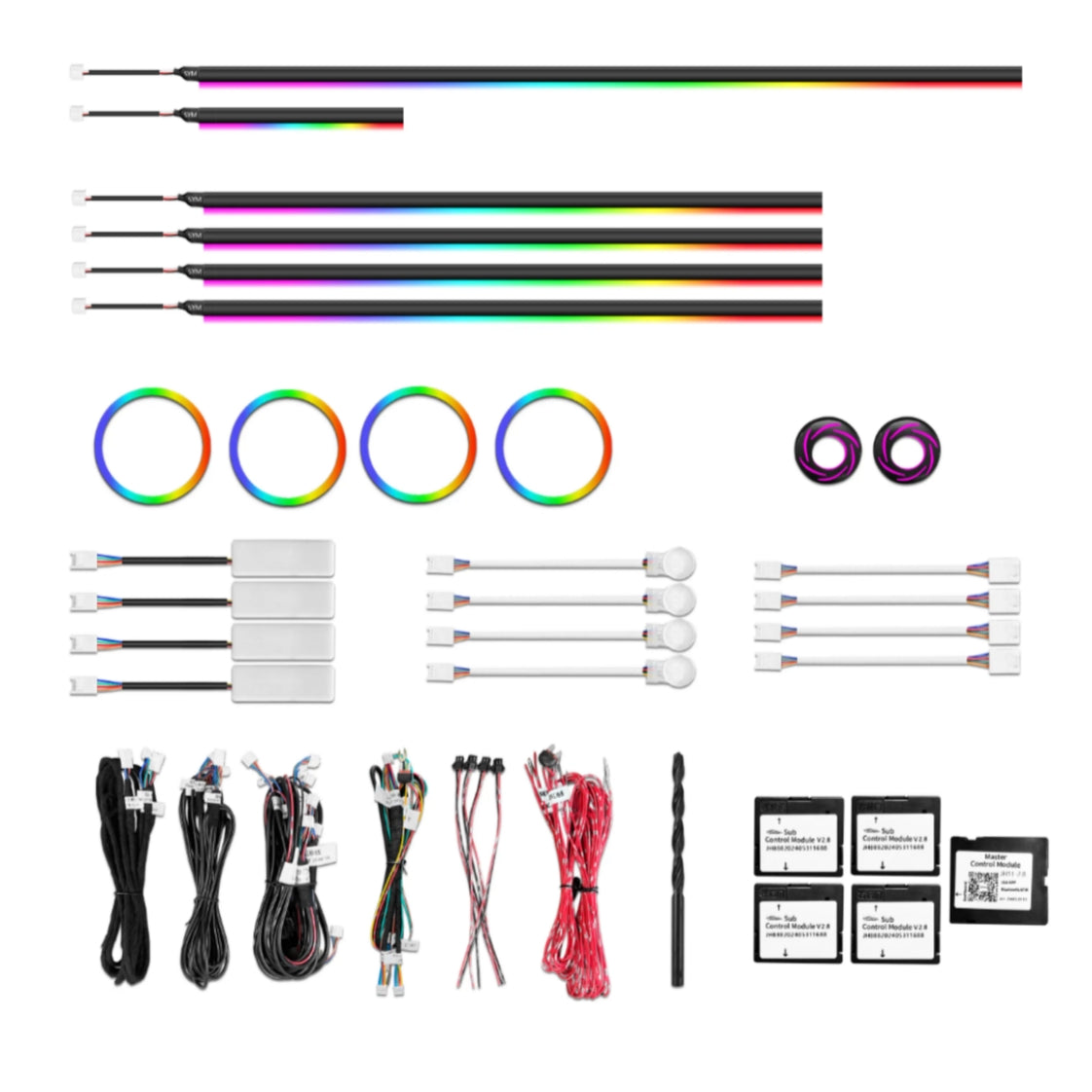(PRENOTA) Ambient Light per BMW Serie 1 F20, F21, M140i, M135i, 116i, 118i, 120i, 125i, 256 Colori, APP