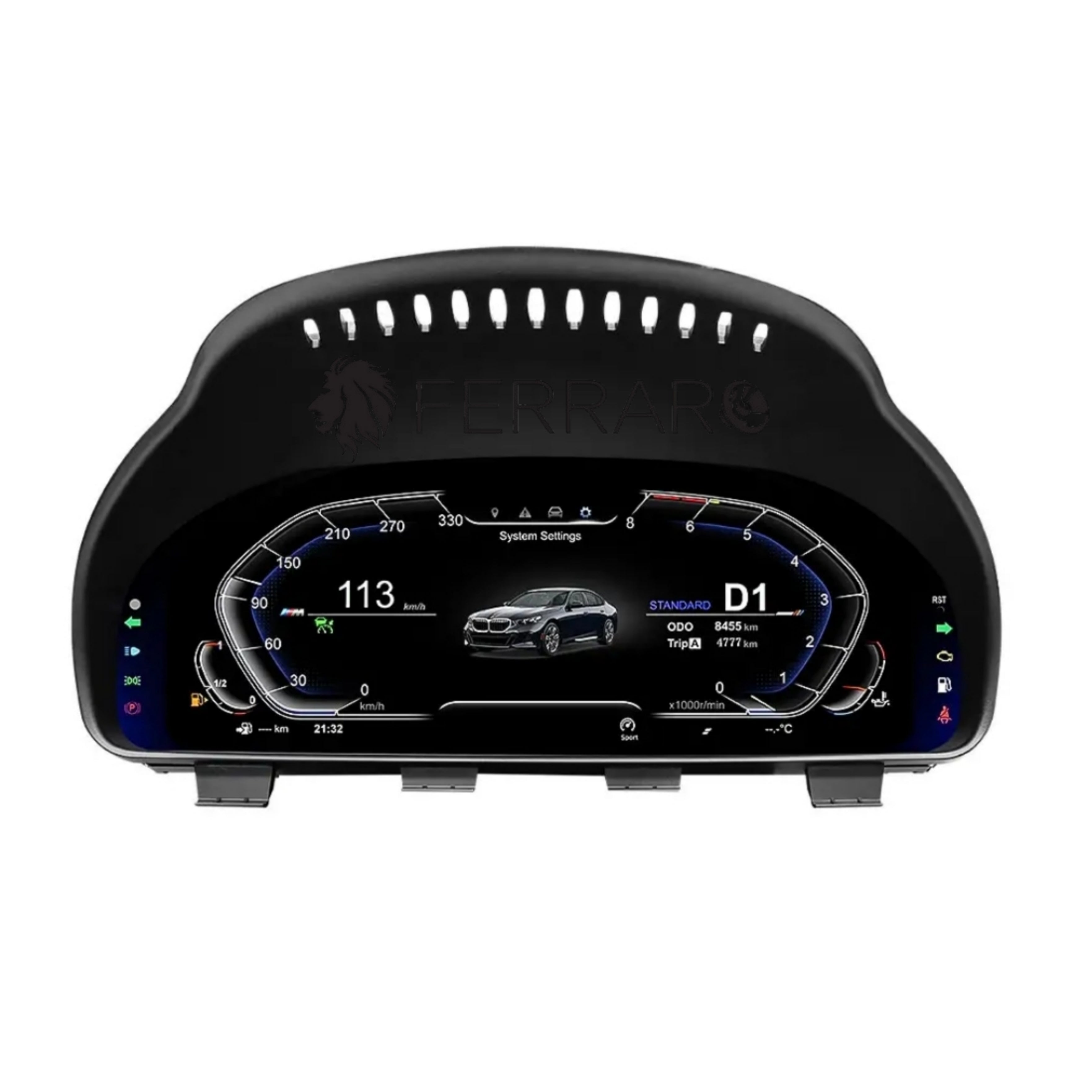 (PRENOTA) Virtual Cockpit 12.3" per BMW Serie 5 E60, E61 (2003-2009, HD Ultra, CarPlay e Android Auto