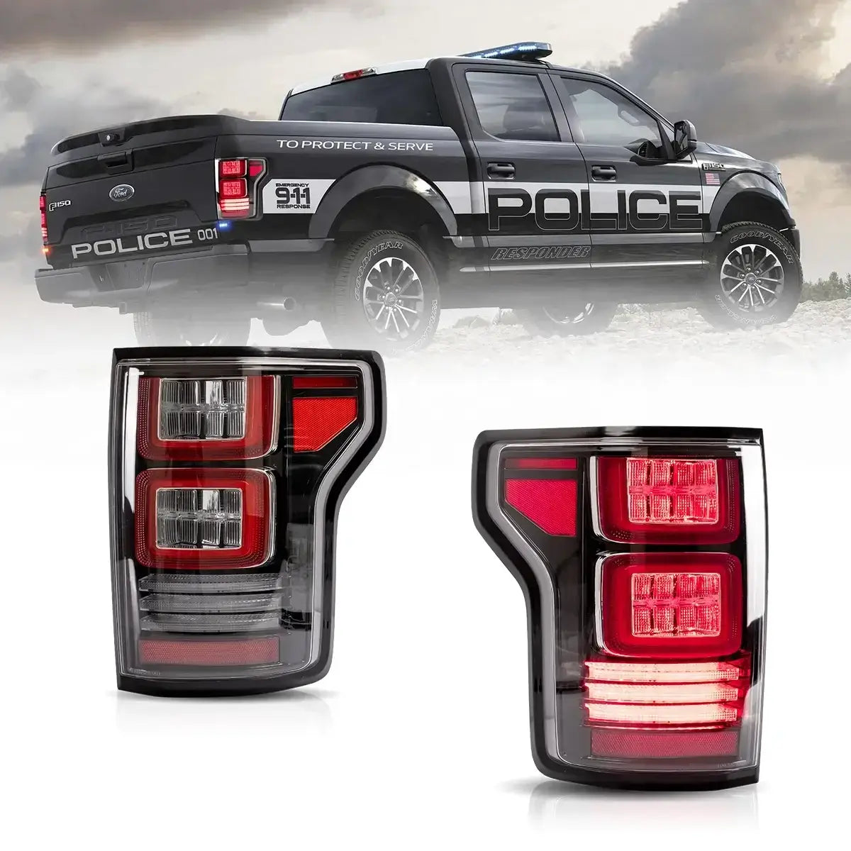 (PRENOTA) Fanali Posteriore Completo per Ford F150 13ª Serie (2015-2020) a LED