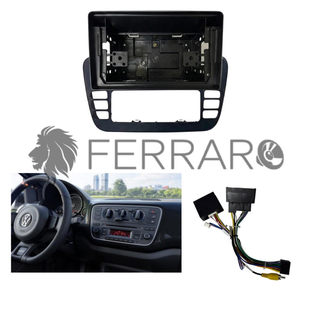 Kit Montaggio Autoradio 10.1"Pollici Volkswagen UP (2011-2016) Mascherina, Cablaggio Autoradio Android