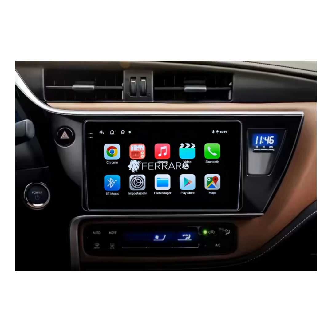 (PRENOTA) Autoradio per Toyota Corolla Auris E170-E180 9" 2K (2013-2019) Android, Bluetooth, CarPlay, Android Auto, 12/256GB Ram
