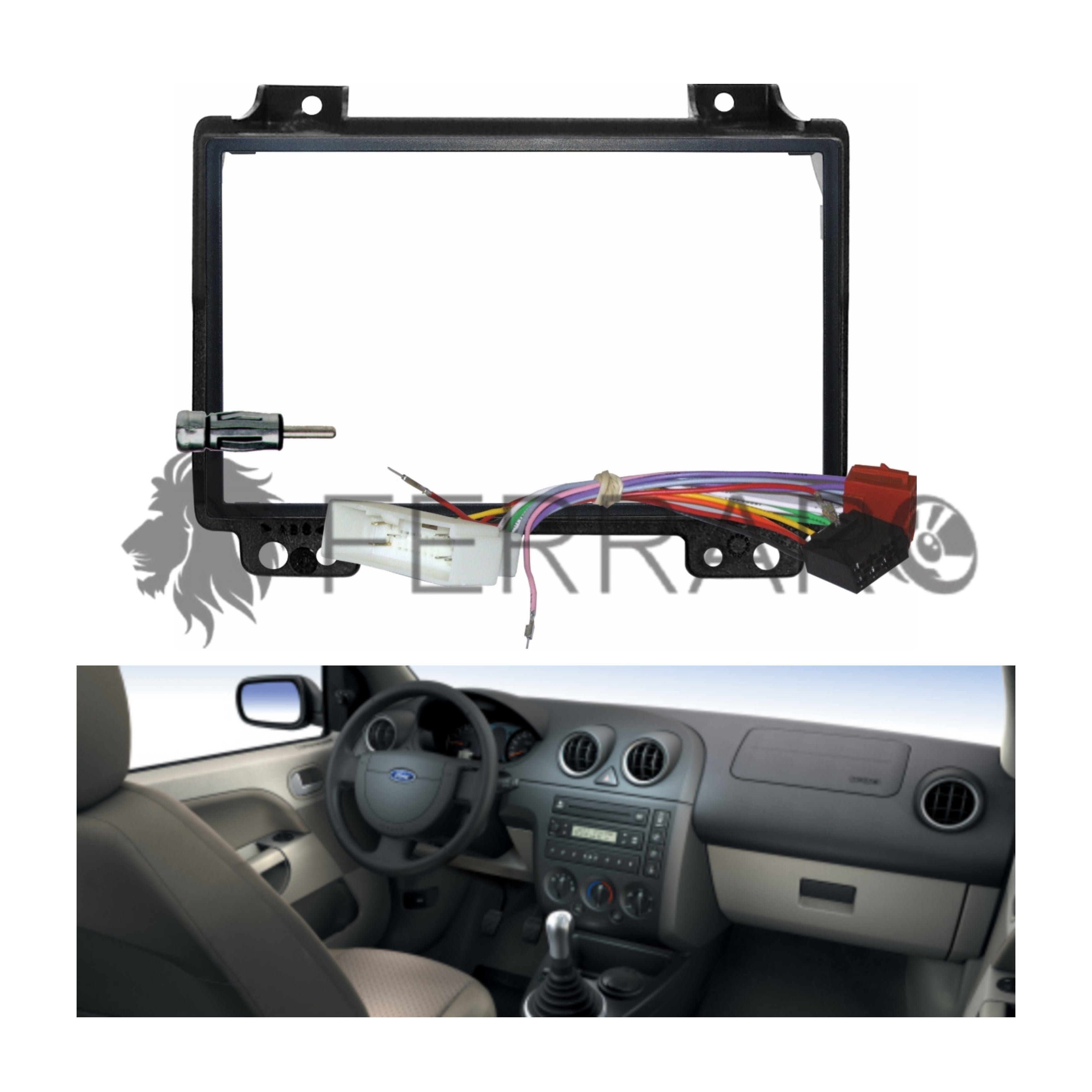 Mascherina 2DIN per Ford Fiesta (2002-2005)