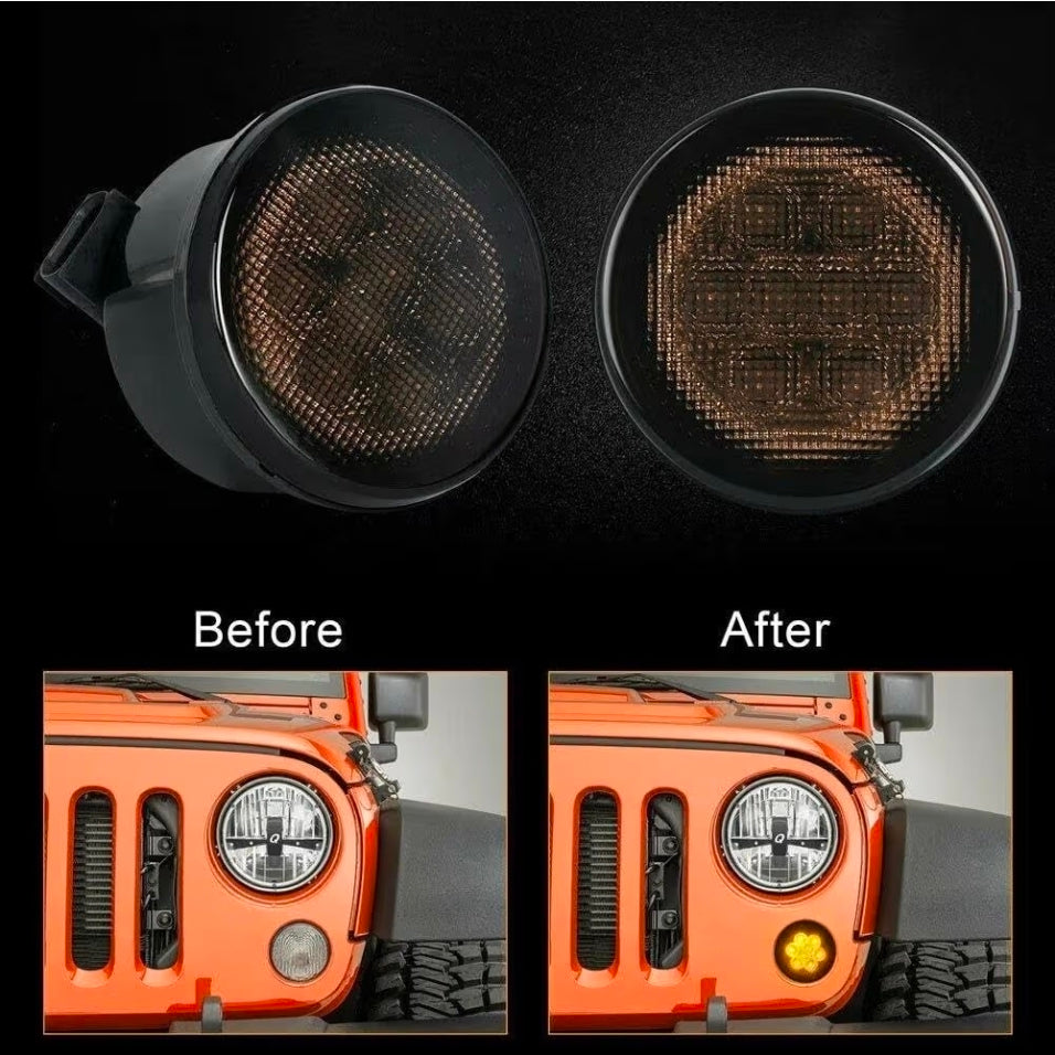 (PRENOTA) Indicatore Direzione Led per Jeep Wrangler (2007-2017), Plug and Play