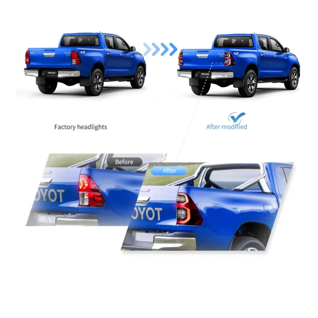 (PRENOTA) Fanali Posteriore Completo per Toyota Hilux SR5 (2015-2020) a LED