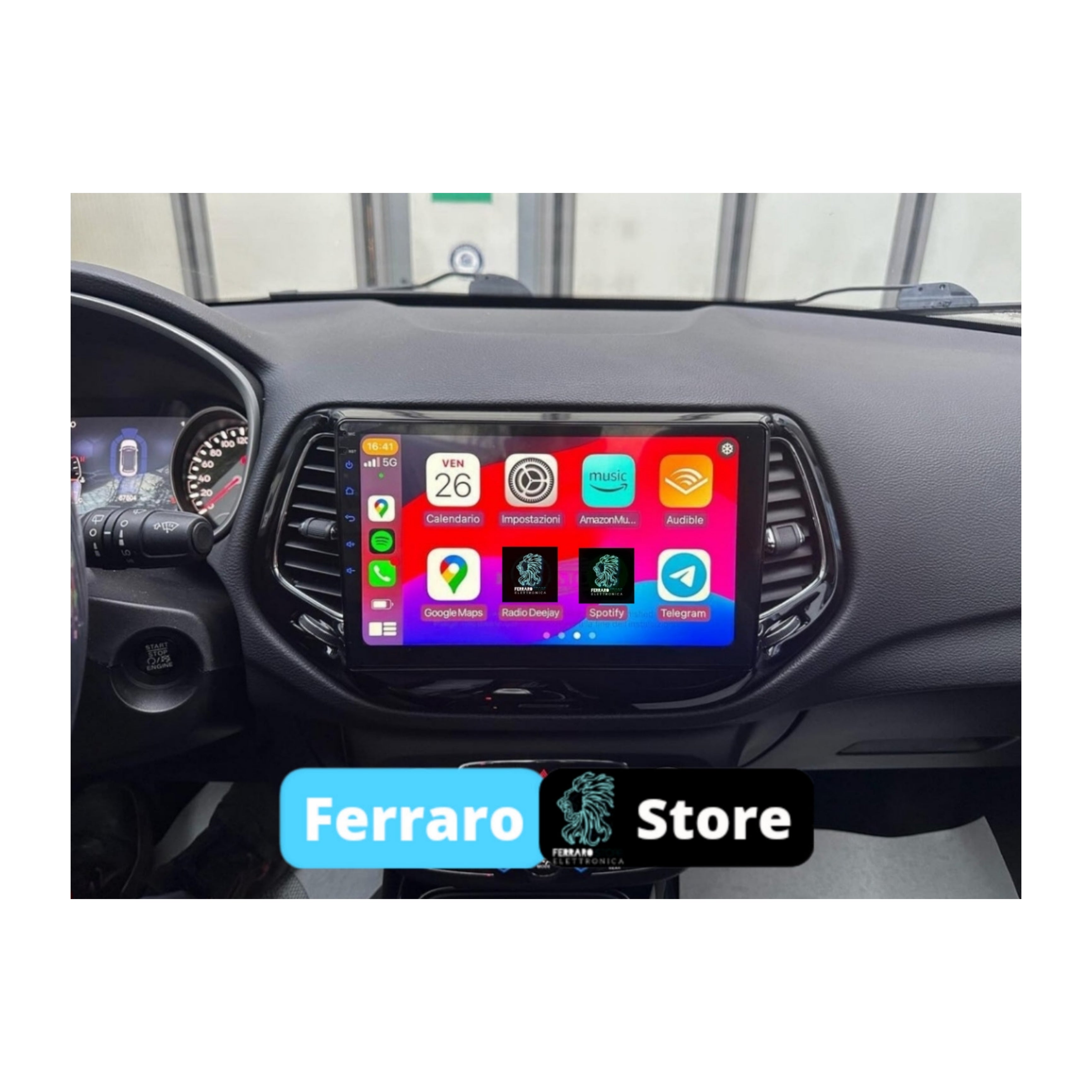 Autoradio per Jeep Compass 10.1" 2K | Dal 2017> | Android | Bluetooth | CarPlay | Android Auto | 4/64GB Ram