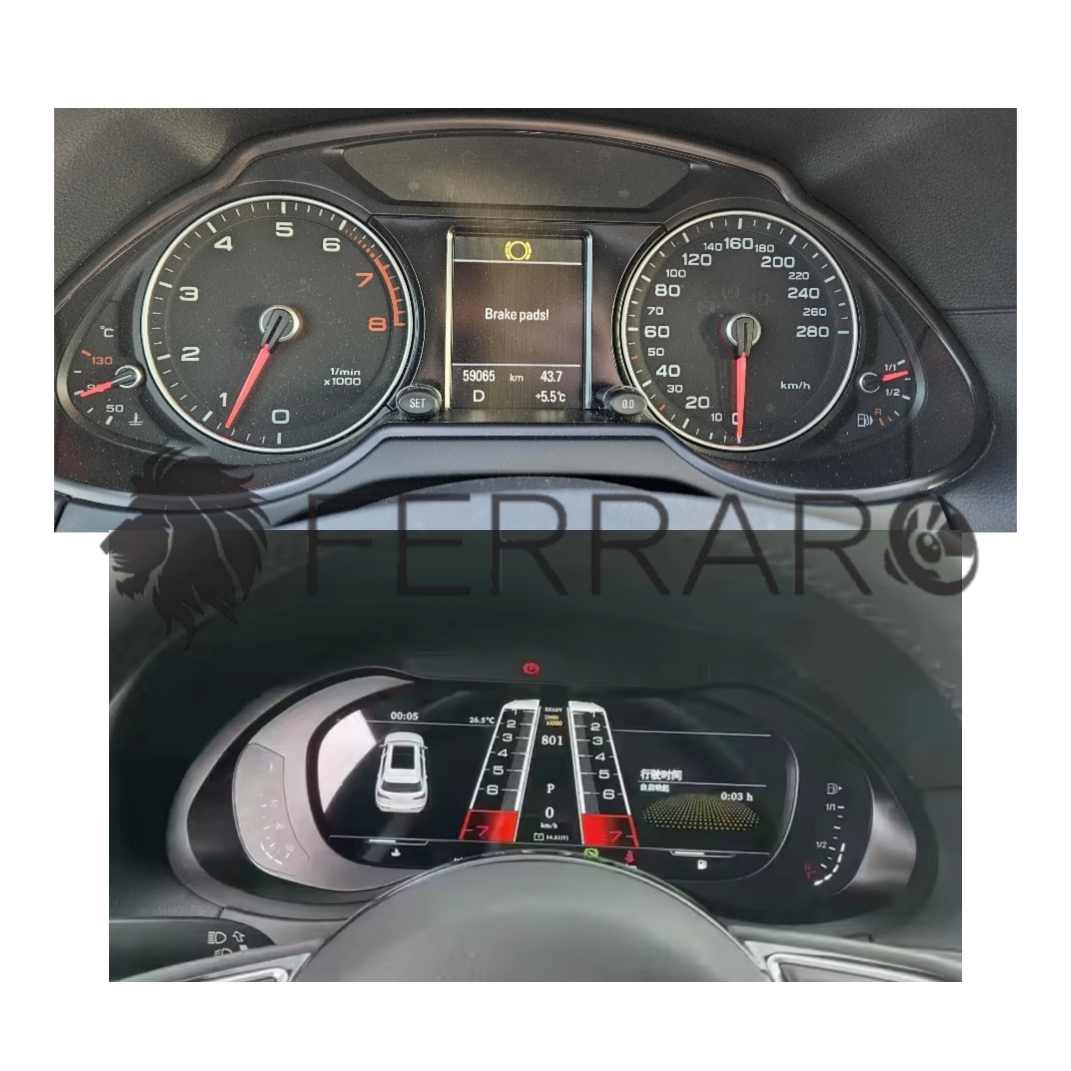 (PRENOTA) Virtual Cockpit 10.25" per Audi Q5 (2009-2016), HD Ultra, CarPlay e Android Auto