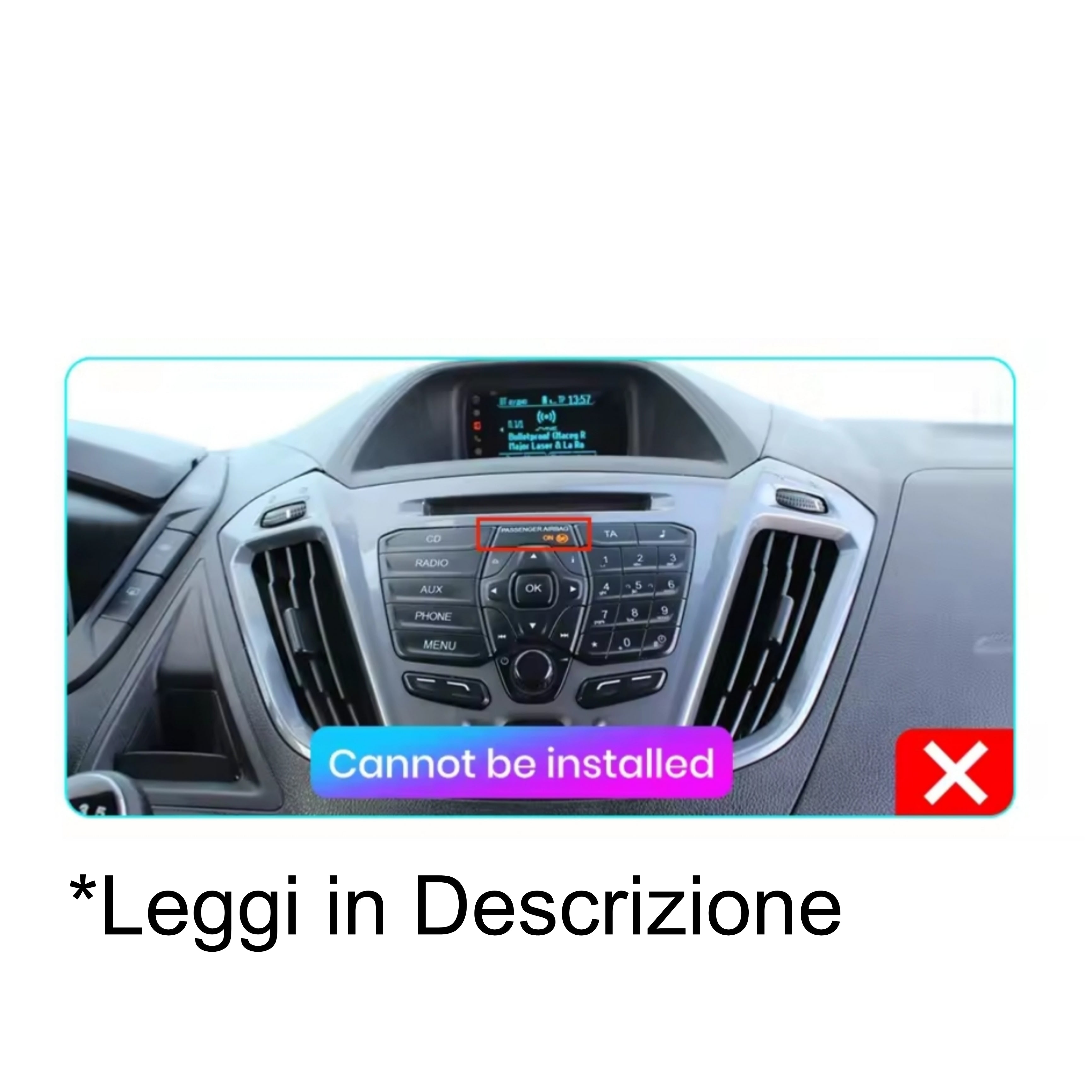 Autoradio per Ford Tourneo Custom | Transit 9" 2K | 2012-2018 | Android | Bluetooth | CarPlay | Android Auto | 12/256GB Ram