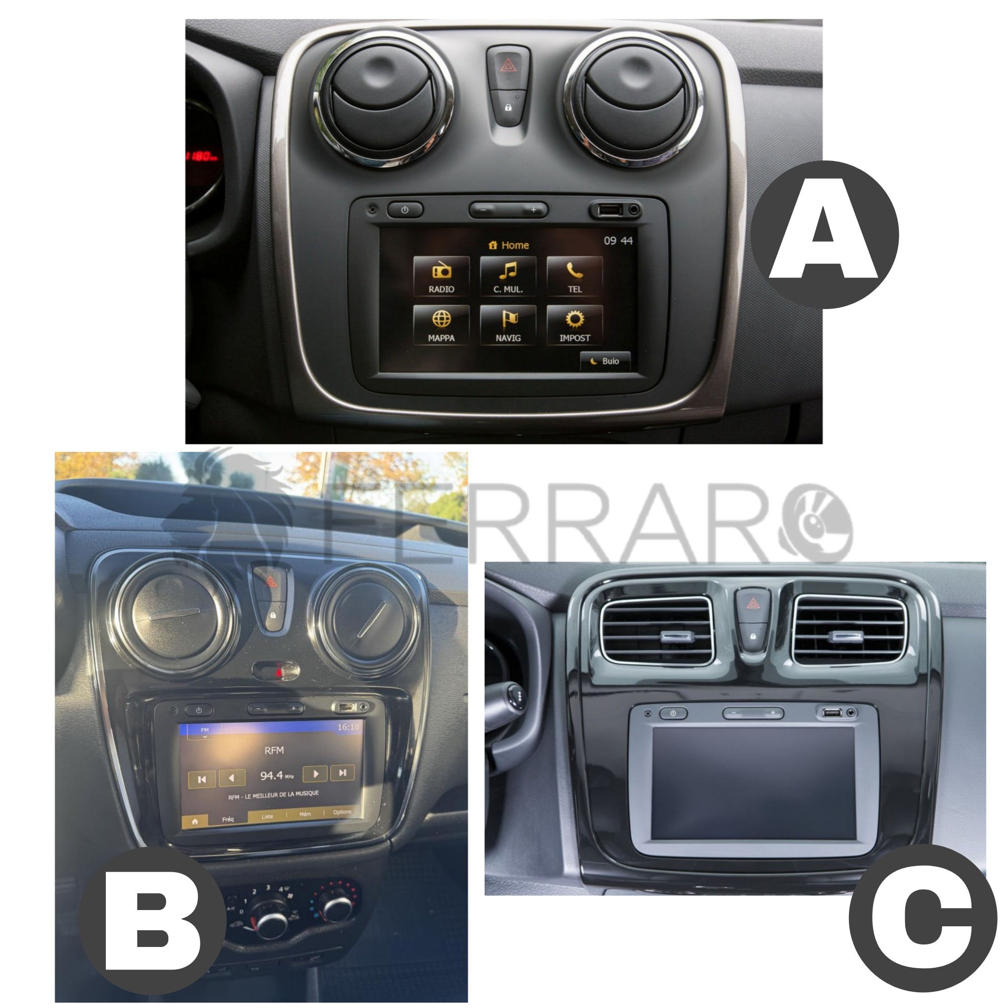 Autoradio per Dacia Sandero | Renault Logan 2 10.35" | Android | Bluetooth | CarPlay | Android Auto | 4/64GB Ram