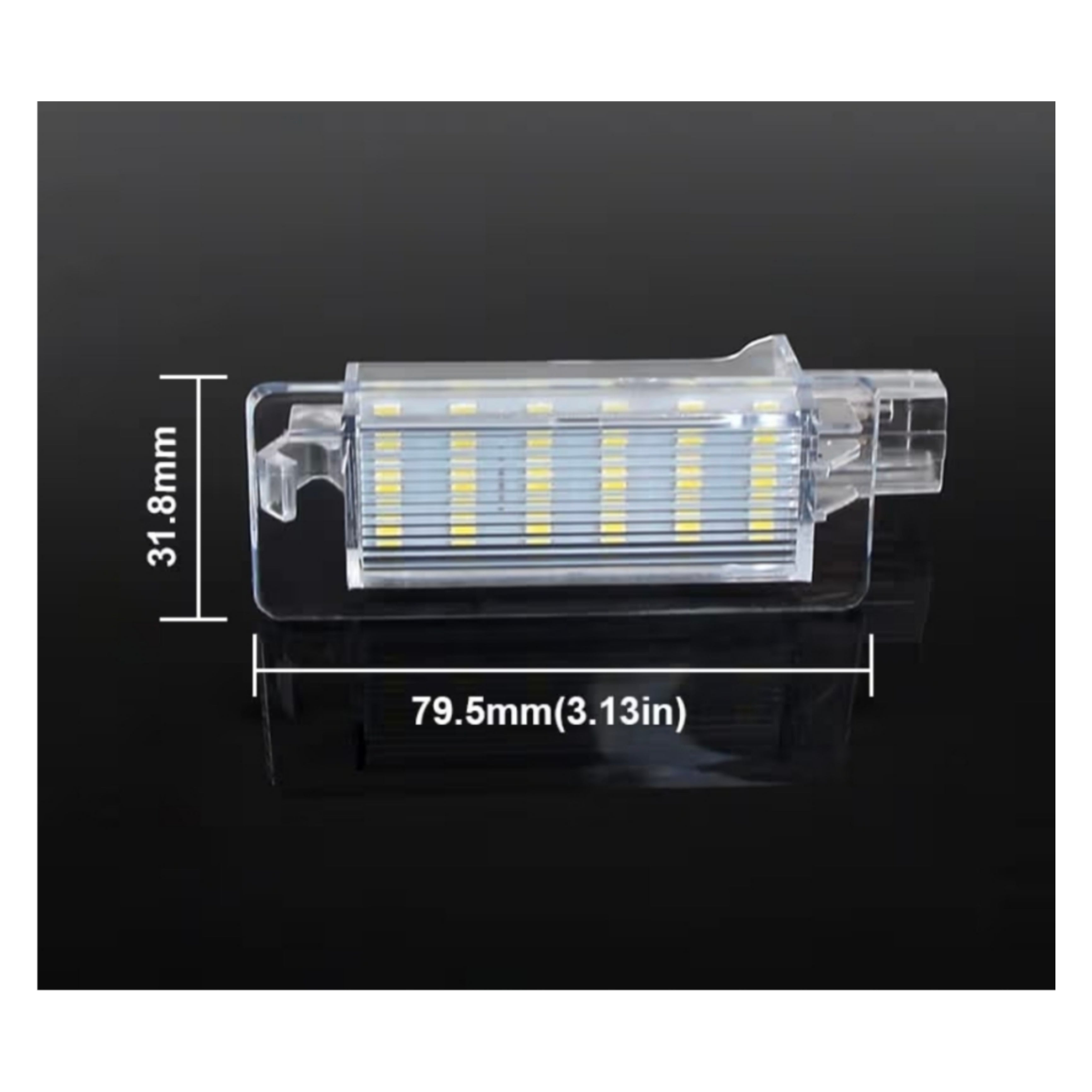 Set Luci Targa a Led per Renault, Dacia (Compatibilità in Descrizione), Plug and Play