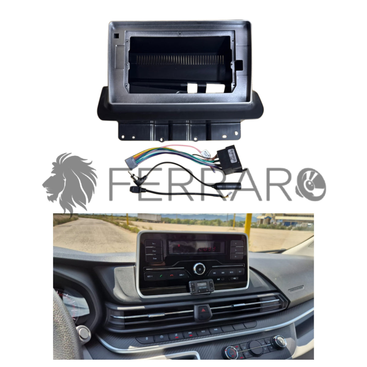 Kit Montaggio Autoradio 9"Pollici per Maxus Deliver V90, Mascherina, Cablaggio Autoradio Android