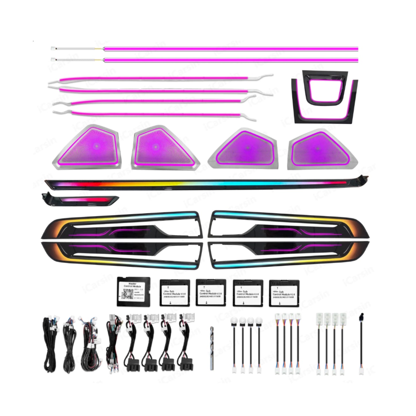 (PRENOTA) Ambient Light per Porsche Cayenne (2024+), 256 Colori, APP