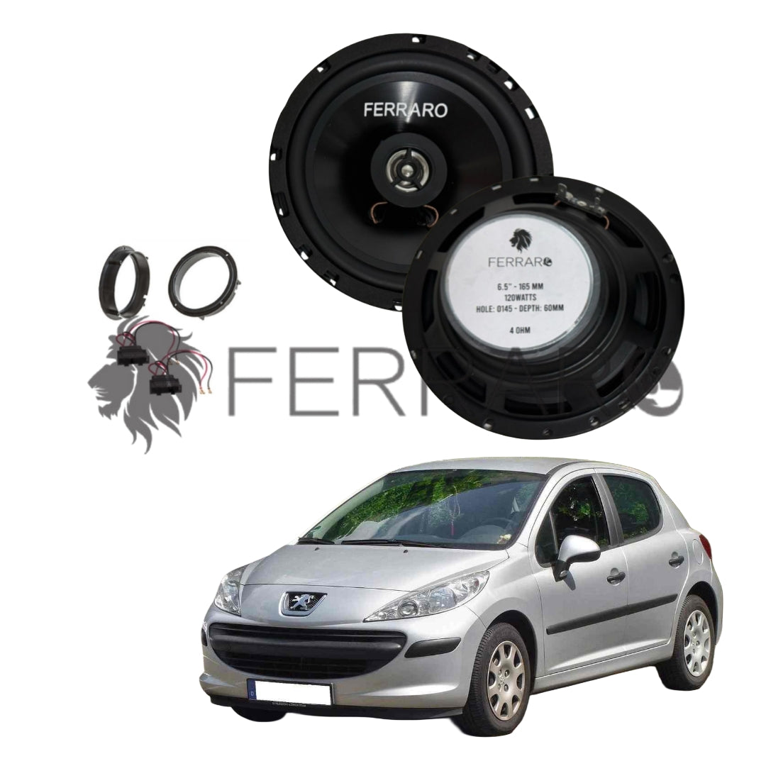 FerraroStore Kit 2 Altoparlanti, ASC-652PC, Ant o Post, Peugeot 207 dal 2006>